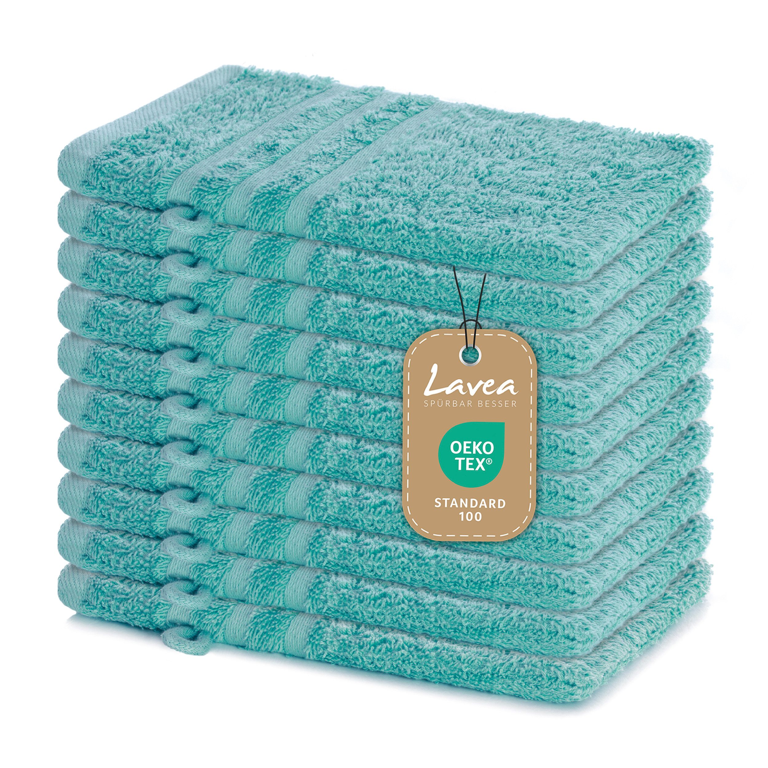 Lavea Handtuch Set Frottierserie Elena, Waschhandschuh - 100% Baumwolle (Se günstig online kaufen