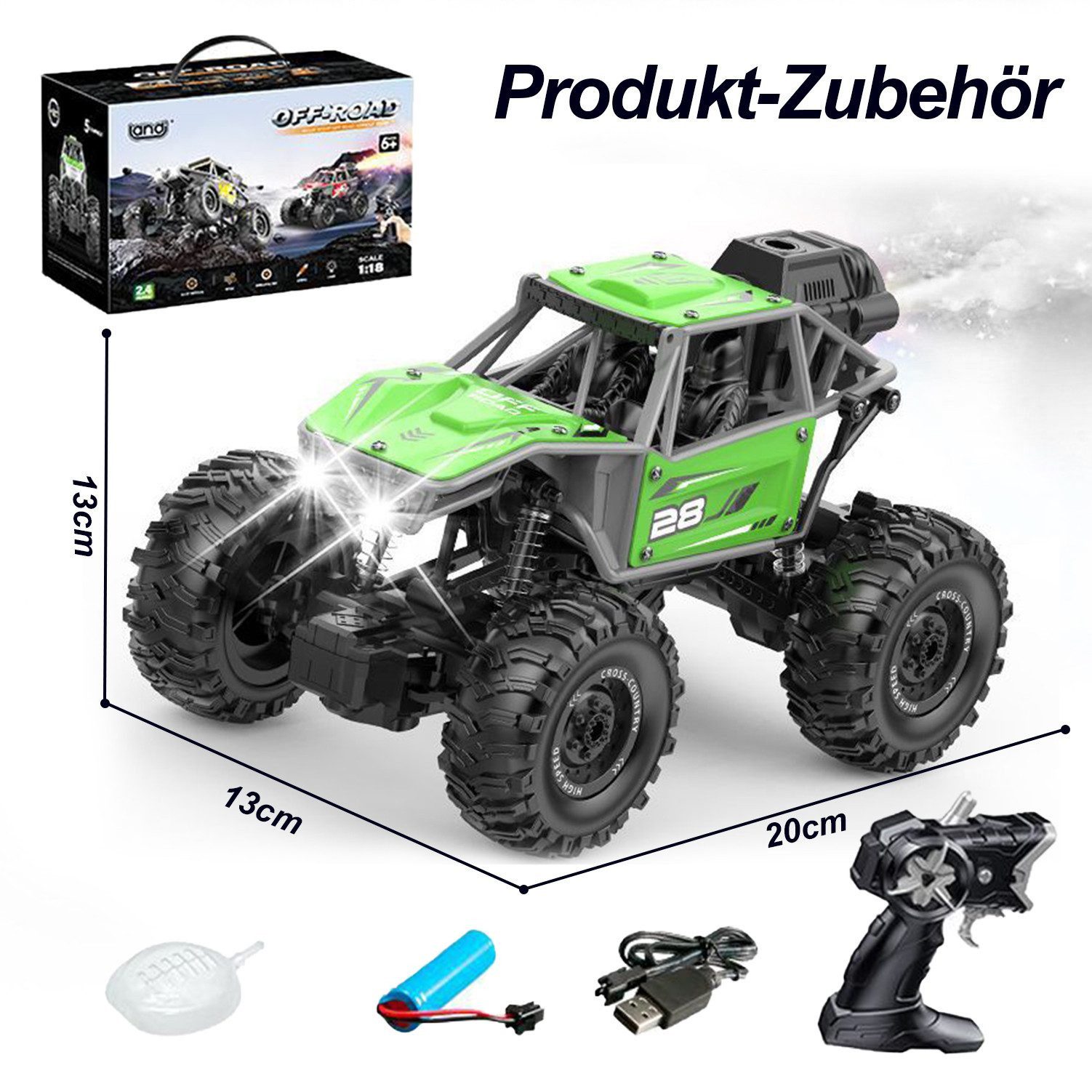 Esun RC-Auto Ferngesteuertes Auto ab 8 jahre,Drift RC Car mit LED-Licht, 2.4GHzAuto (Packung, Komplettset), 360° Rotation Auto Spielzeug für Junge Mädchen
