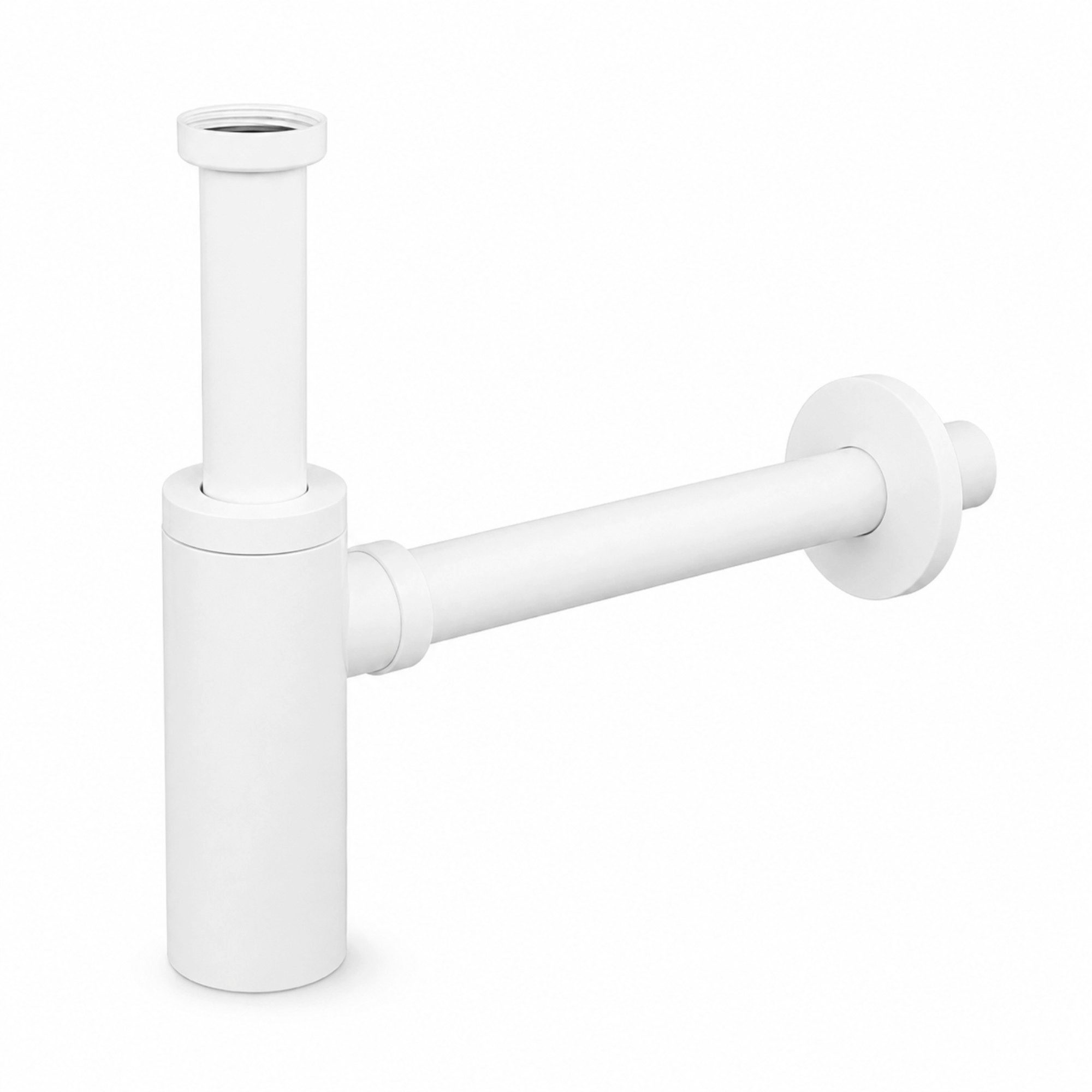 Ablaufgarnitur Art of Baan Waschbecken-Siphon Weiß (1 1/4 Zoll, Matt-Weiß)