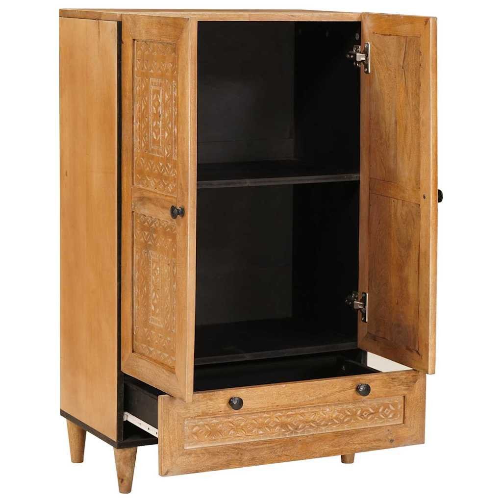 vidaXL Fächerschrank Hochboard mit Tür Hellbraun günstig online kaufen