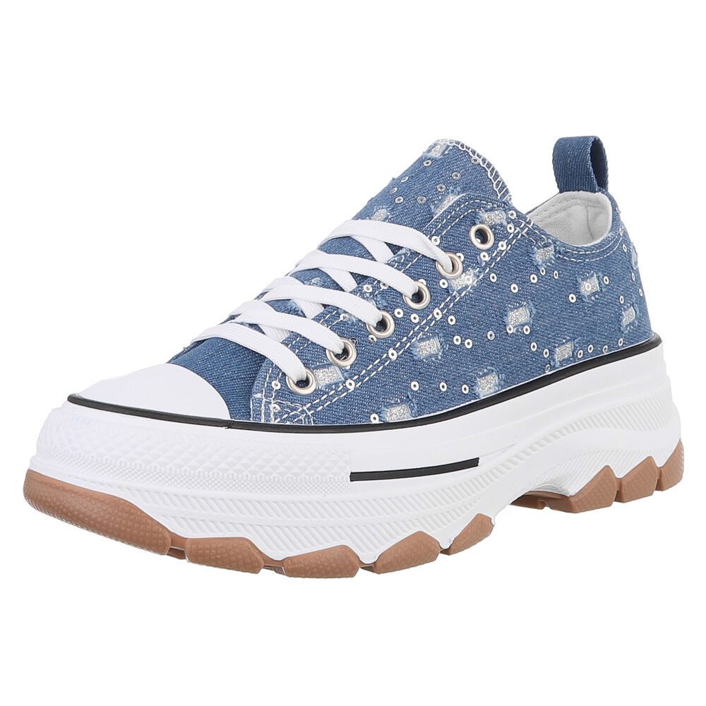 Ital-Design Damen Low-Top Freizeit Sneaker (88930402) Keilabsatz/Wedge Snea günstig online kaufen