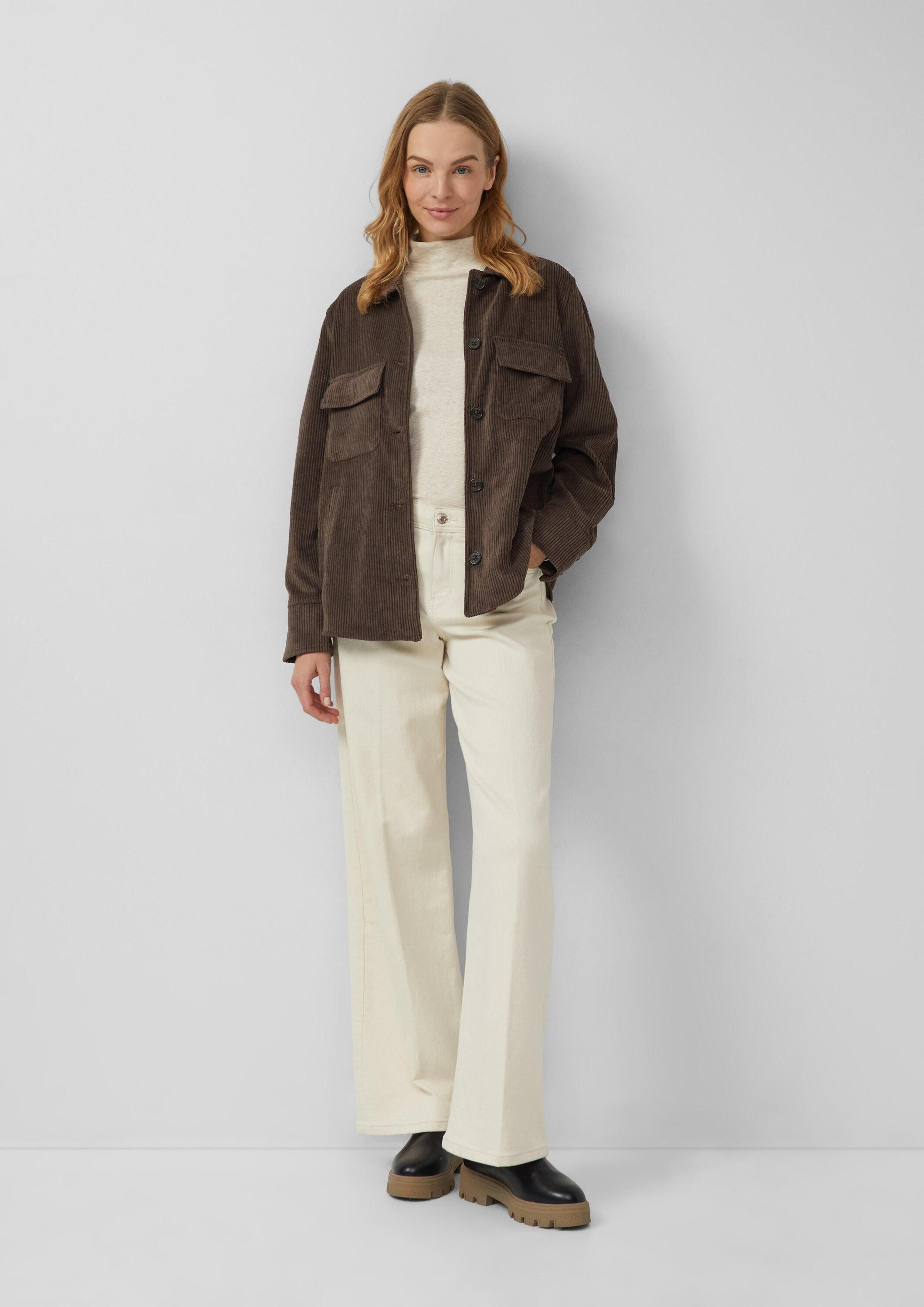 s.Oliver Hemdjacke Indoor-Blazer Overshirt aus Cord