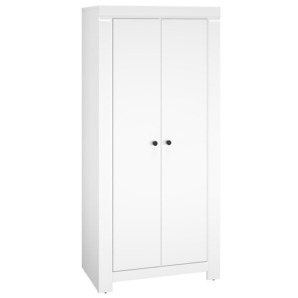 stark Lomadox Drehtürenschrank 92/201/57 B/H/T in weiß, LANA-131 cm Schlafzimmer ca. Schrank