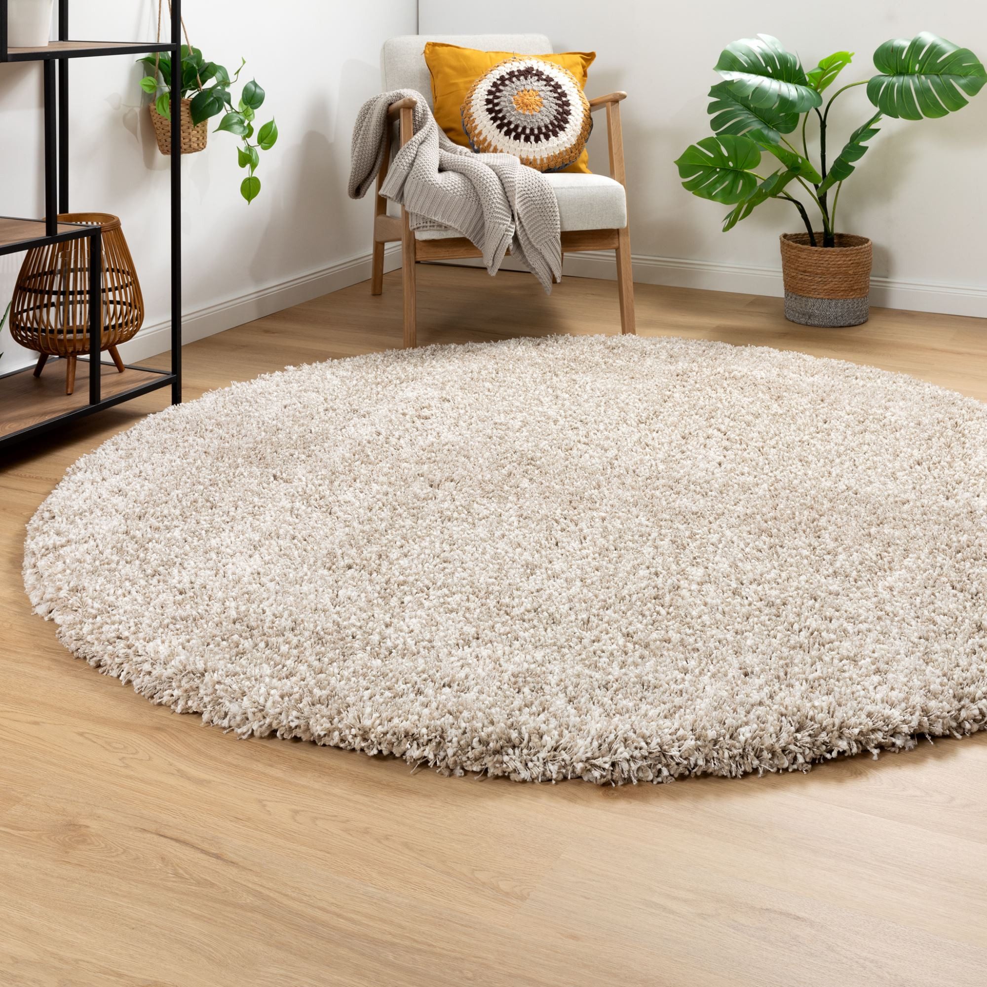 Steffensmeier Hochflor-Teppich Twilight - Rund, rund, Shaggy, Langflor, Kun günstig online kaufen