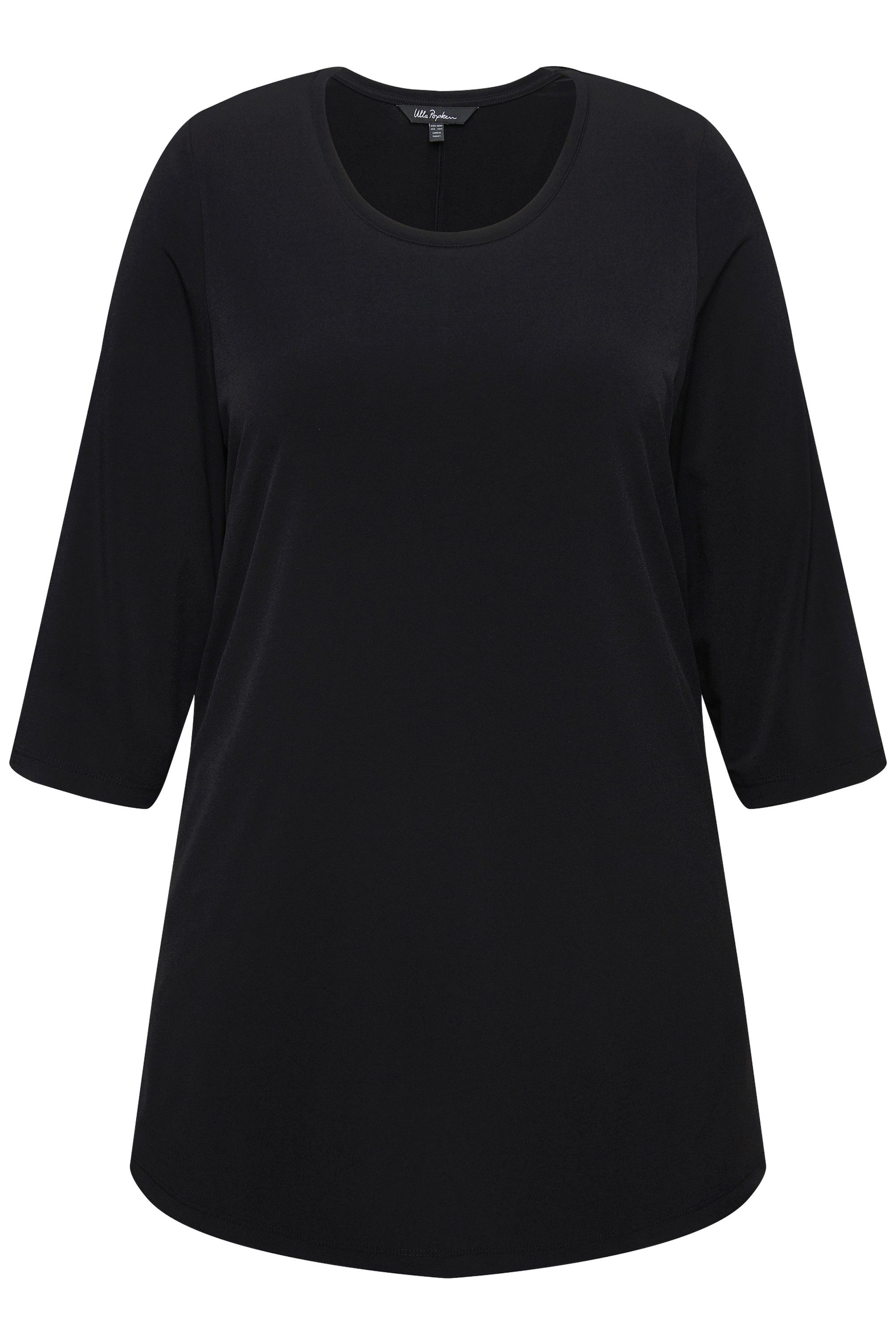 Ulla Popken Longshirt Longshirt A-Linie Rundhalsausschnitt günstig online kaufen
