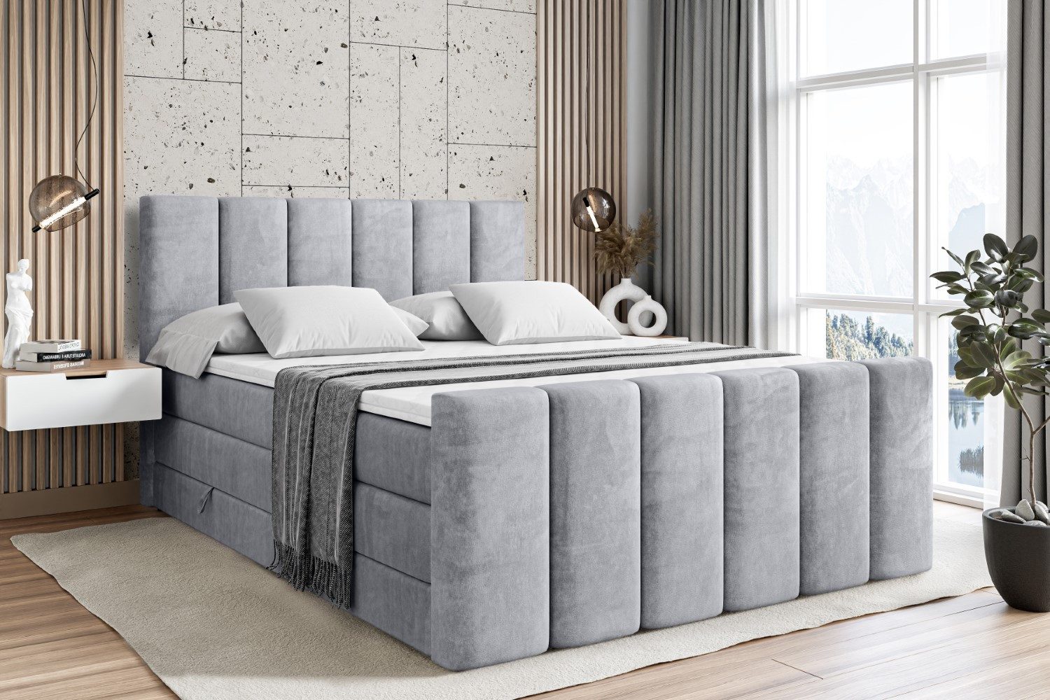 ALTDECOR Boxspringbett BOXI1-Z KING (Multipocket-Matratze H4, günstig online kaufen
