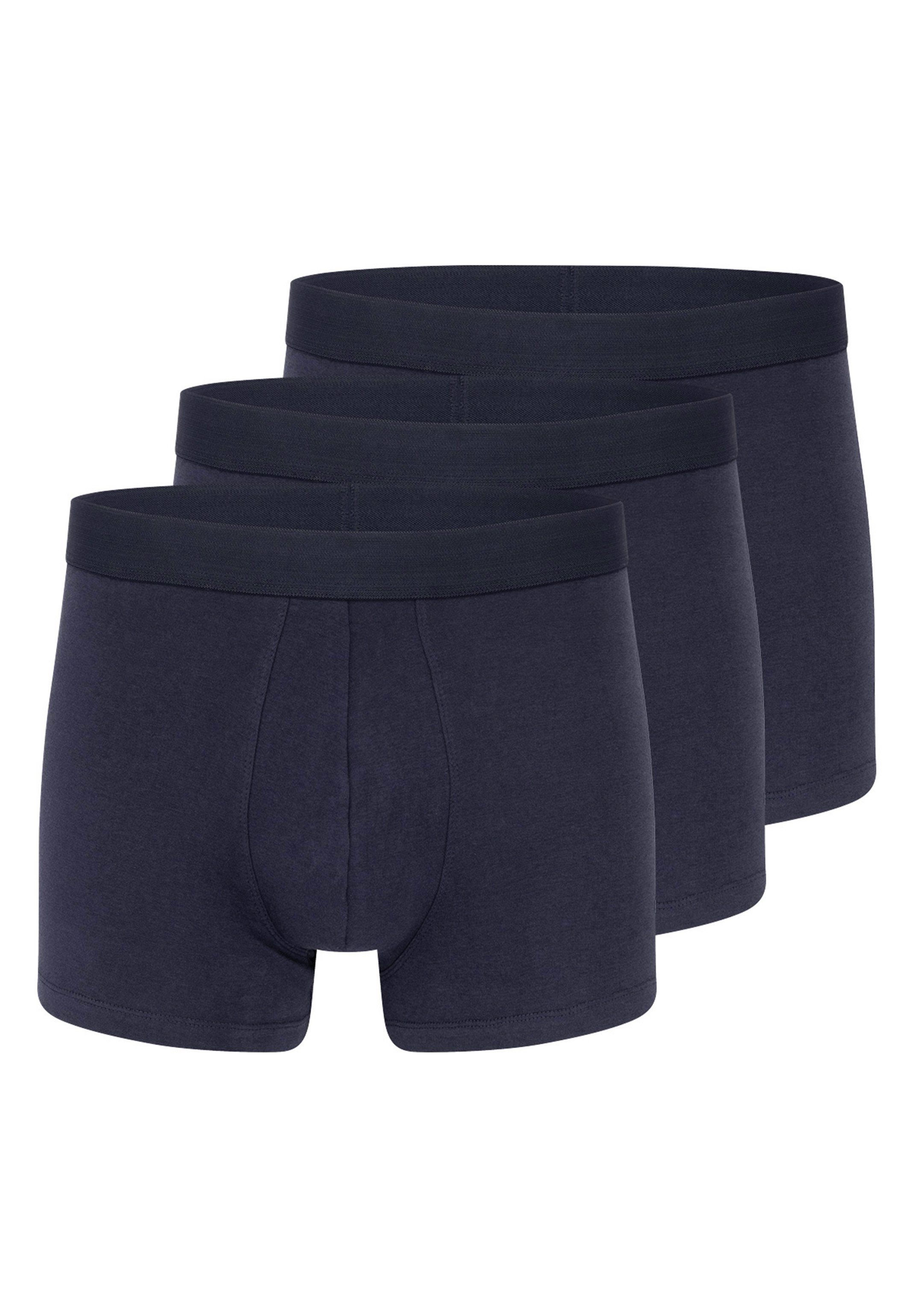 Almonu Retro Boxer 3er Pack Organic Cotton (Spar-Set, 3-St) Retro Short / Pant - Baumwolle - Ohne Eingriff - Atmungsaktiv Navy