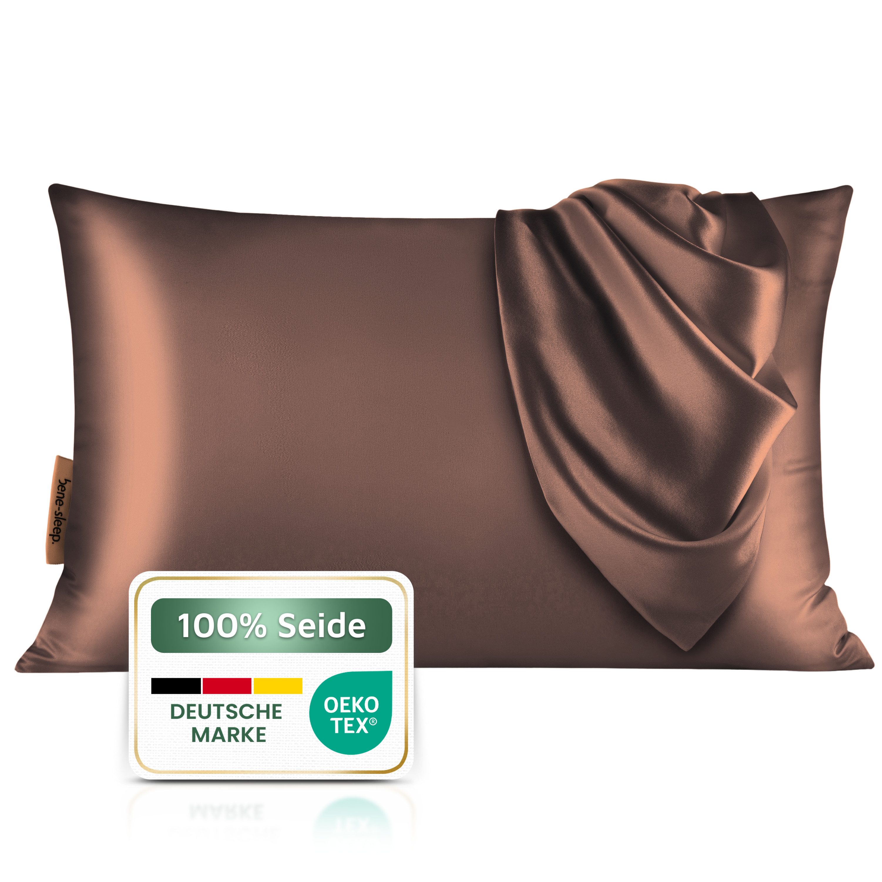 bene-sleep. Kissenbezug bene-sleep® Seidenbezug – faltenreduzierend – reine Seide, Reine 22 Momme Naturseide, Höchste Güteklasse 6A