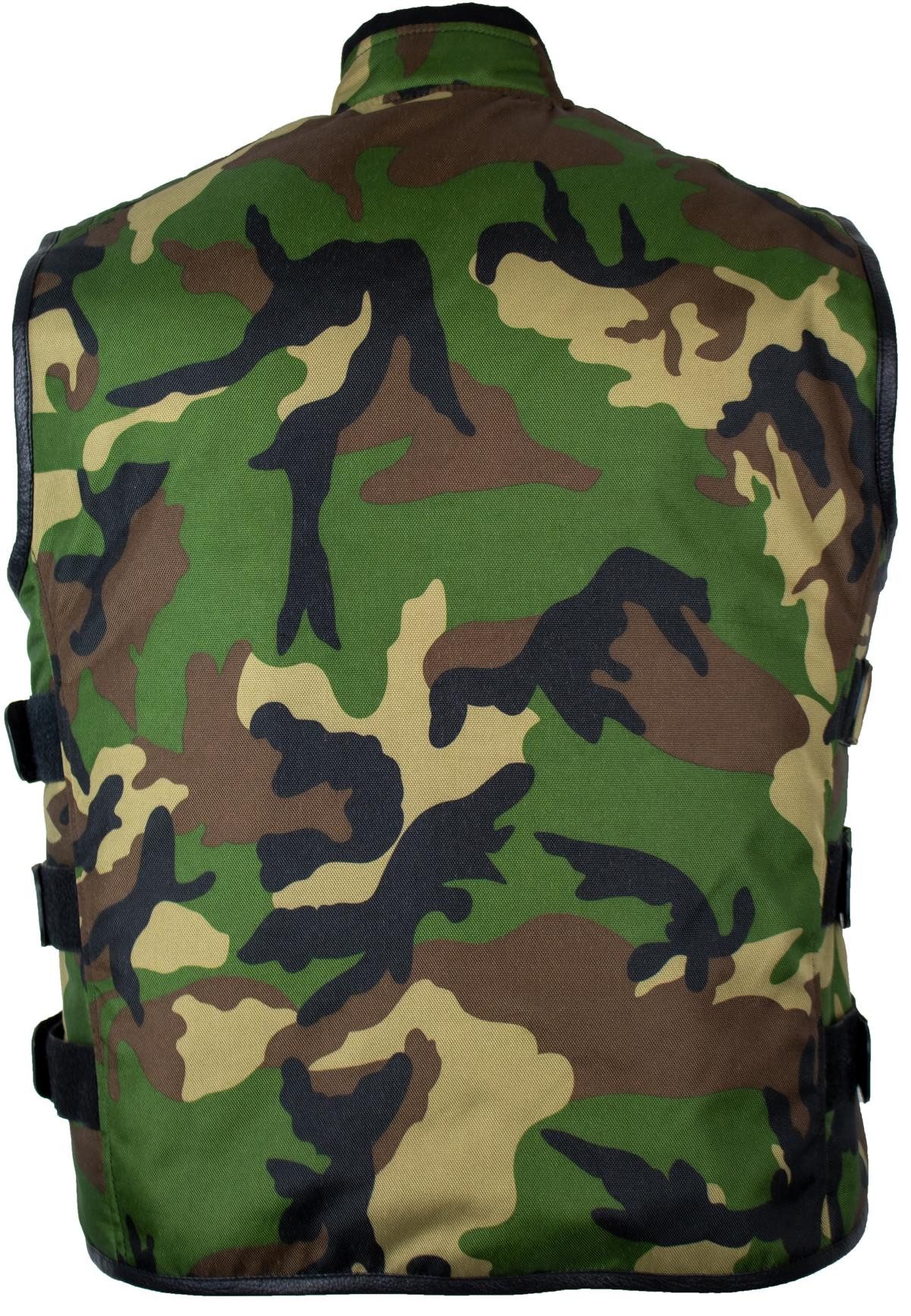 MDM Motorradweste Biker Motorrad Textil Weste im Camo Muster Camo – Bild 3 von 5
