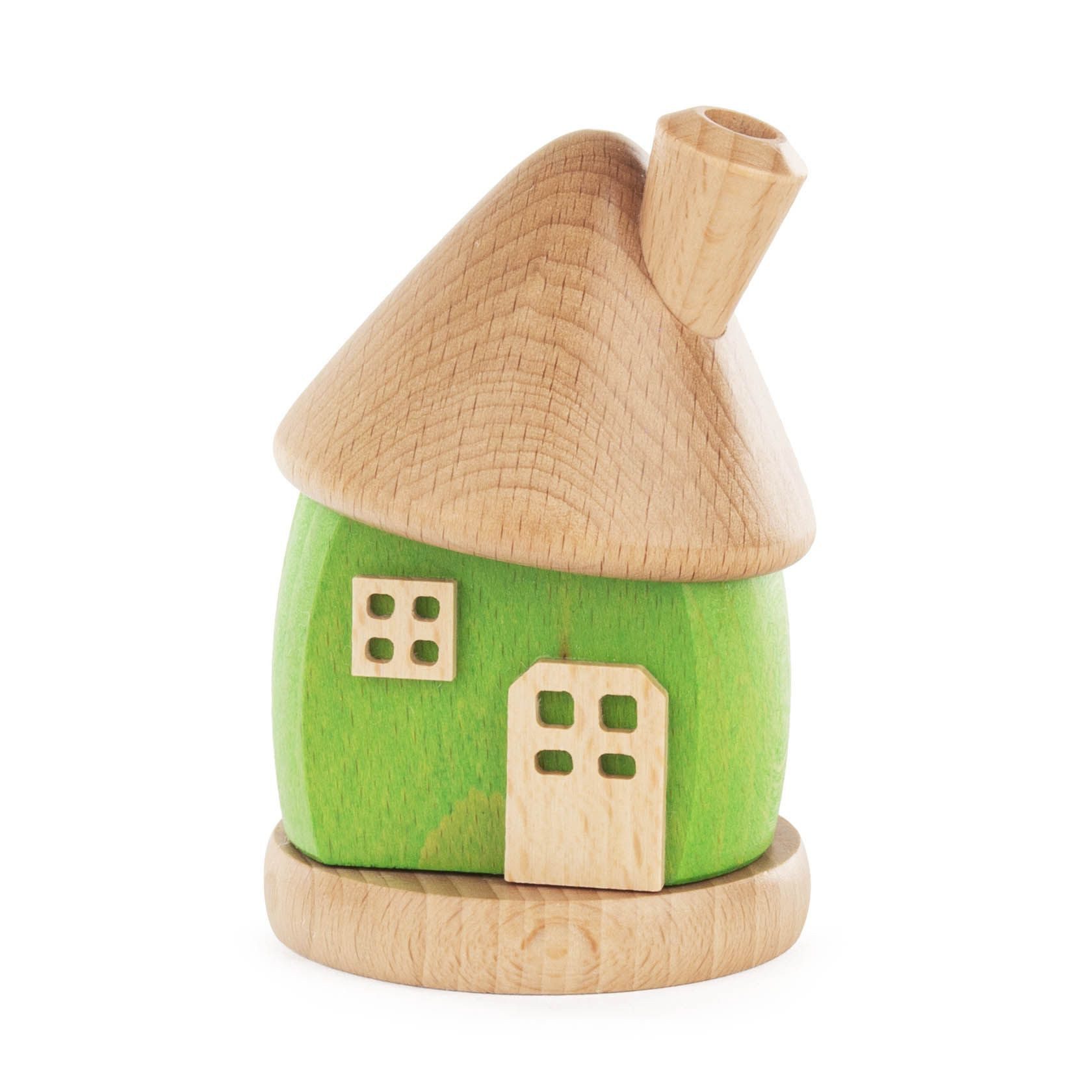 Dregeno Erzgebirge Räucherofen Räucherhaus grün BxHxT 6,5x9,5x6,5cm NEU