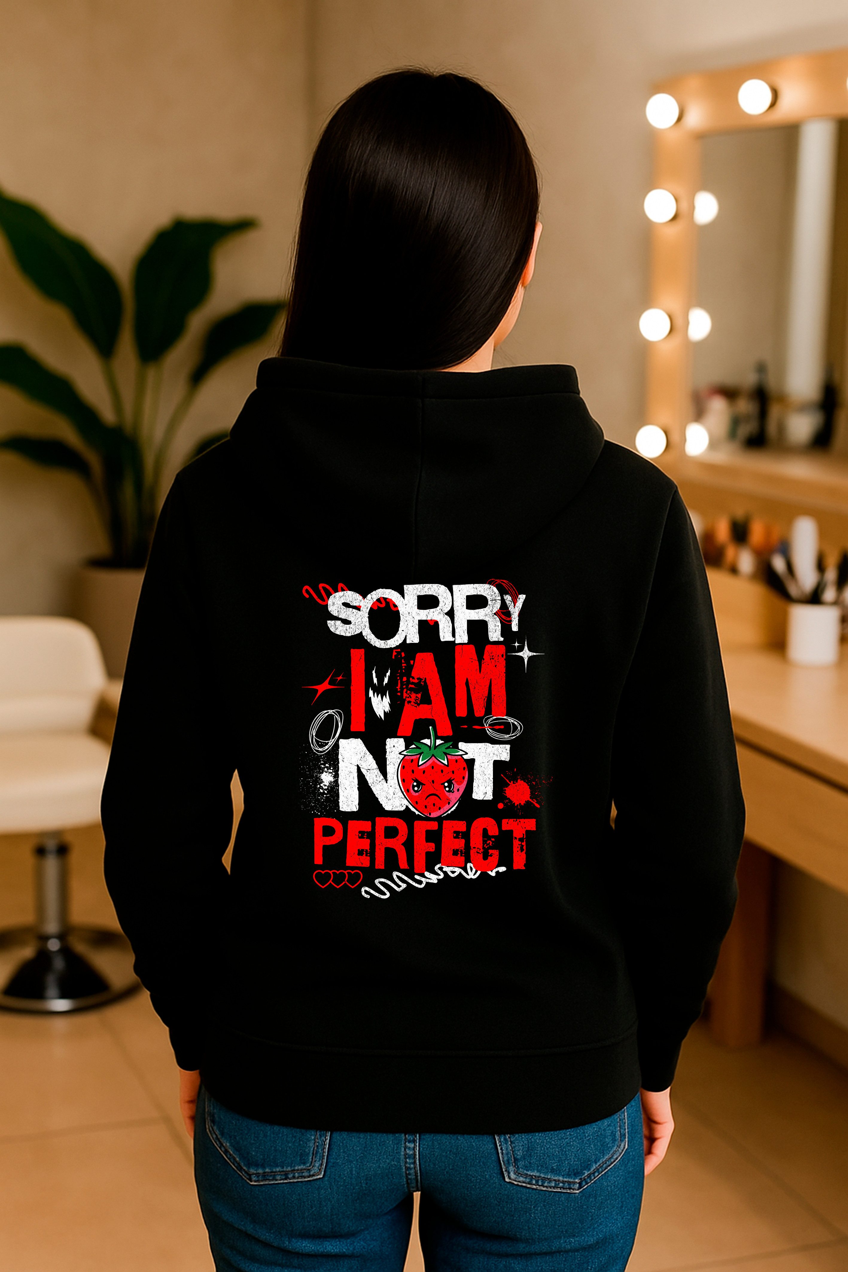 Banco Hoodie Damen Hoodie mit Front- und Rückendruck – Sorry I Am Not Perfe günstig online kaufen