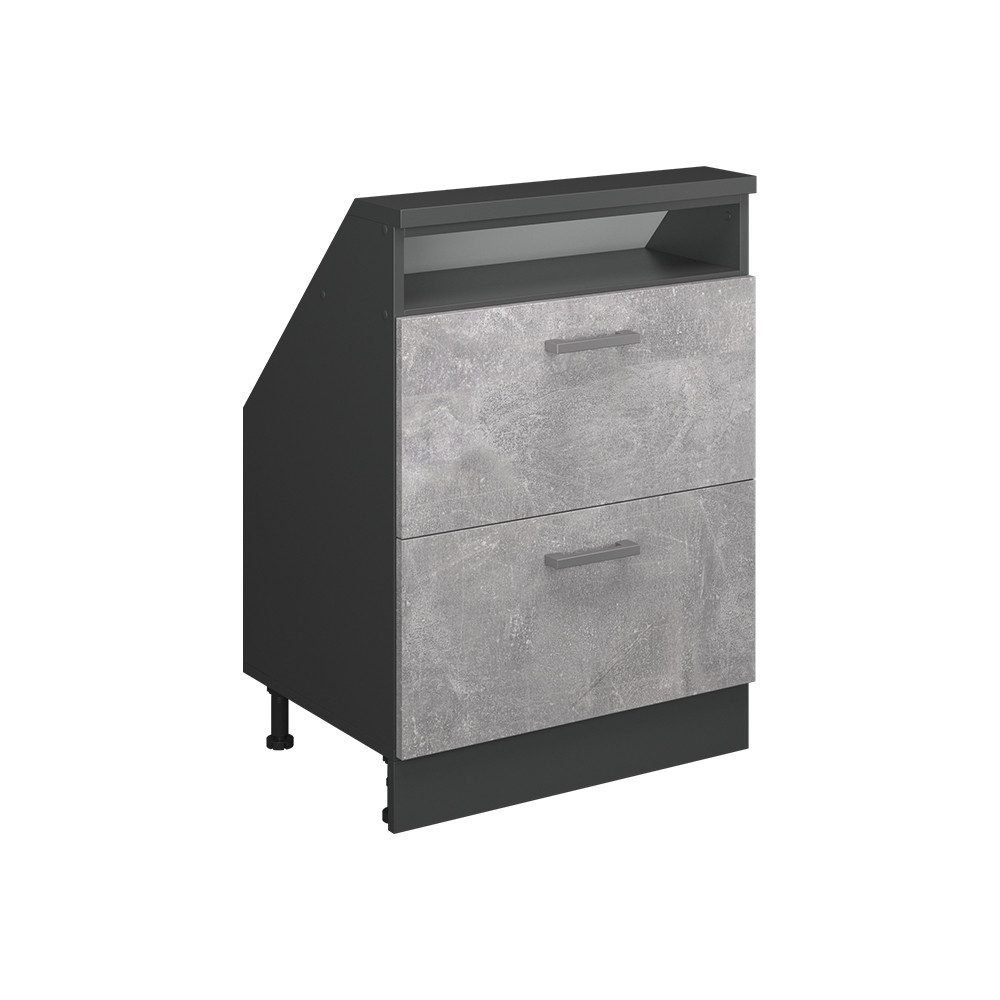 Vicco Unterschrank R-Line, Beton/Anthrazit, 60 cm günstig online kaufen
