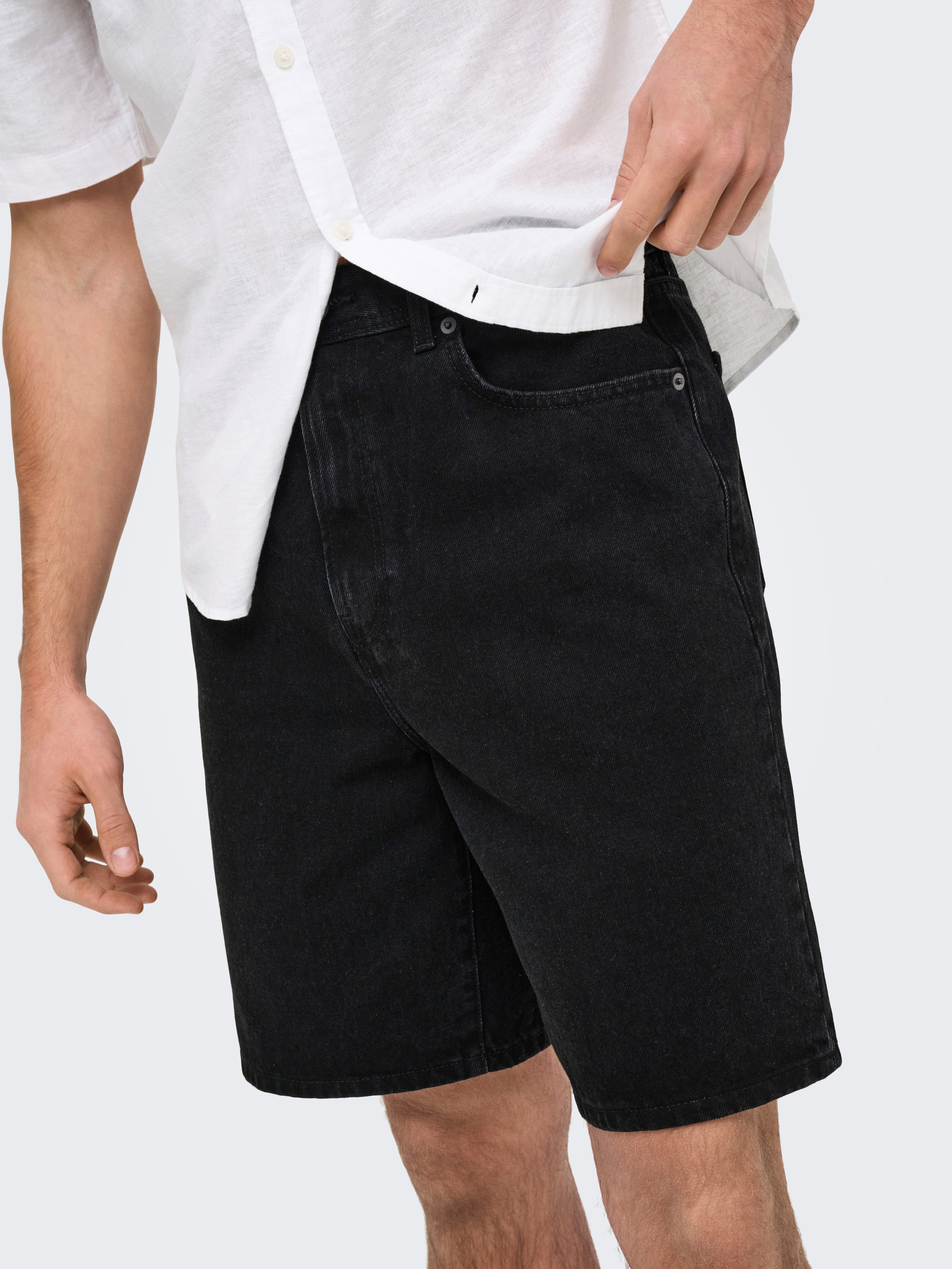 ONLY & SONS Shorts ONSFADE BLACK 9087 AZG DNM SHORTS günstig online kaufen