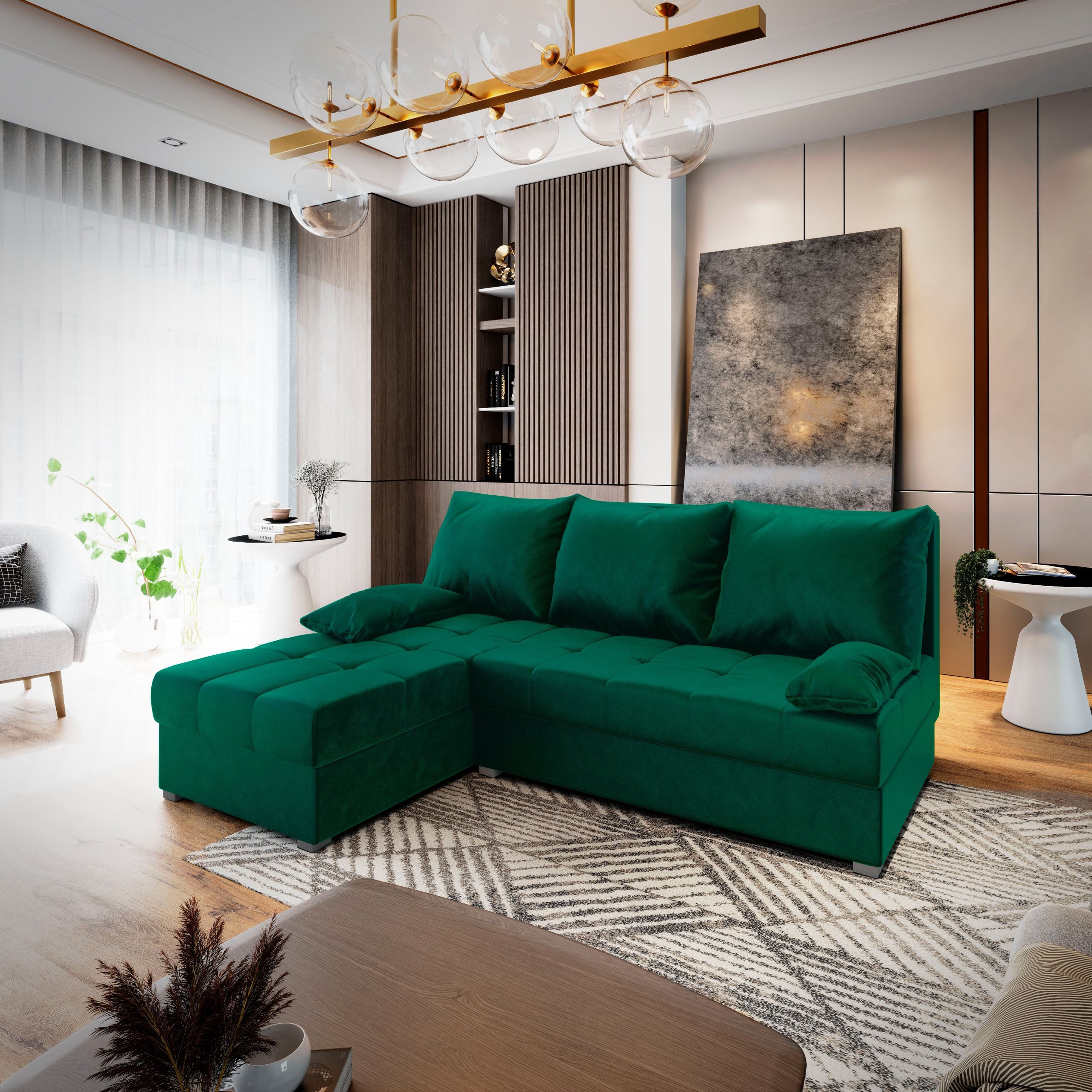 Masseno Ecksofa RITA mit Schlaffunktion L-Form, günstig online kaufen