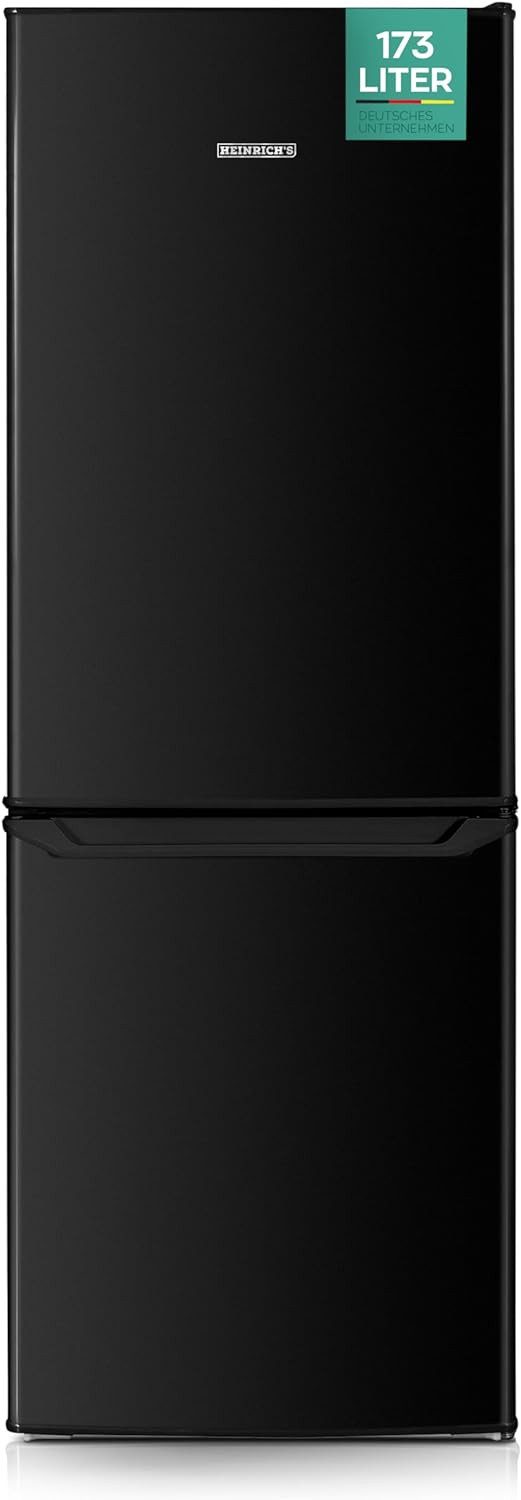 Heinrich´s Kühl-/Gefrierkombination HKS 3291 SW, 142.5 cm hoch, 49.5 cm breit, Kühlschrank 121 L Gefrierschrank 52 L Freezer Kühlgefrierschrank