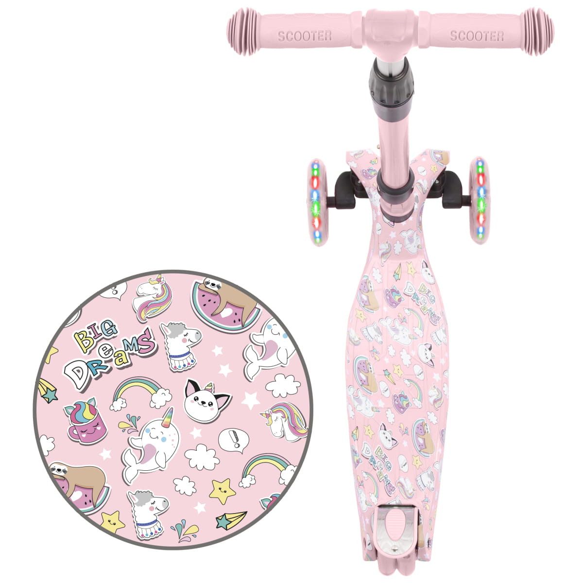Thumbnail - COIL Dreiradscooter Kinderroller, Tretroller, Dreirad-Balance-Roller, Cityroller, ABEC-7-Lager, 3-stufige Lenkradverstel...