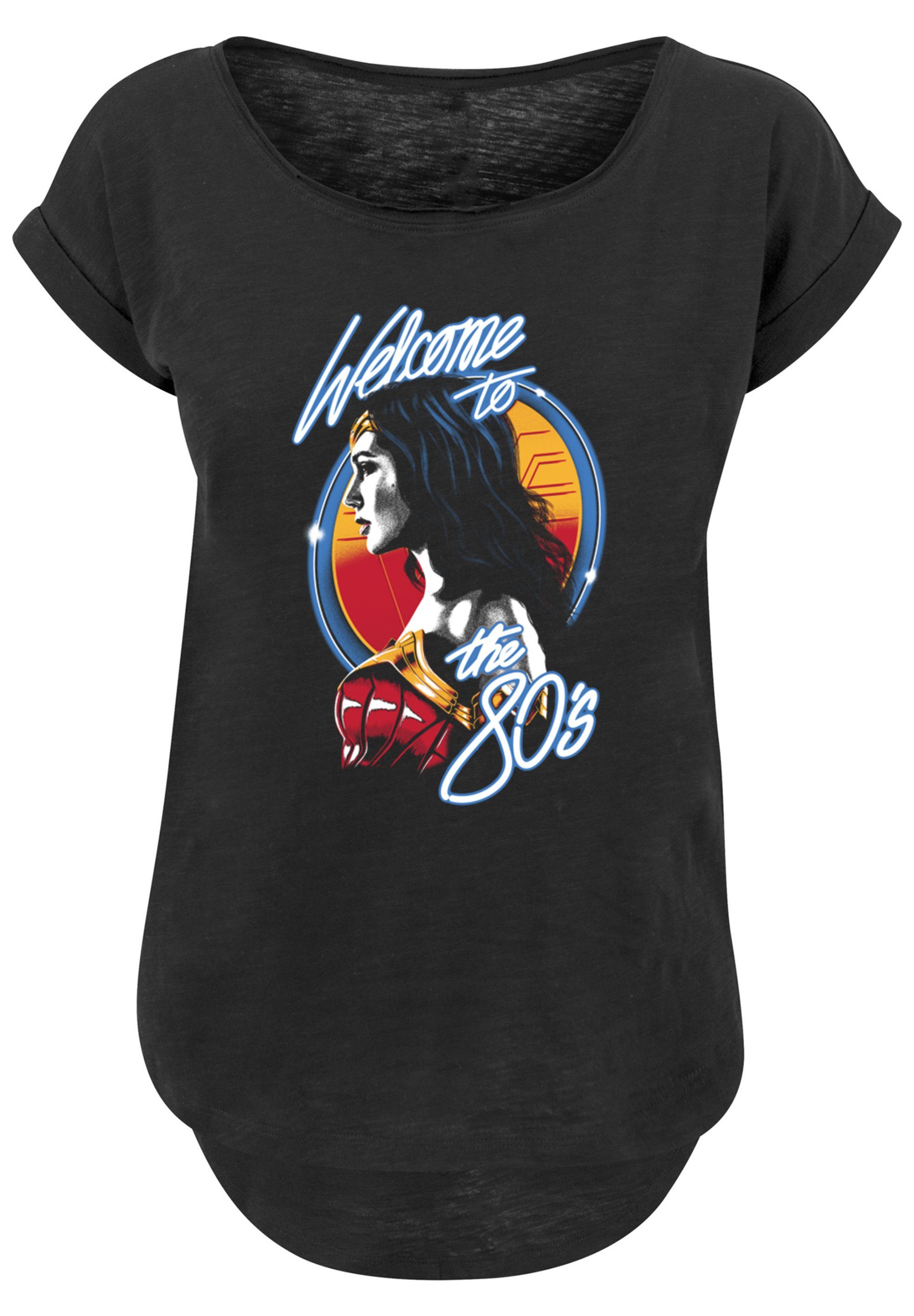 Damen Shirts F4NT4STIC T-Shirt Long Cut T-Shirt DC Comics Wonder Woman 84 Welcome To The 80s