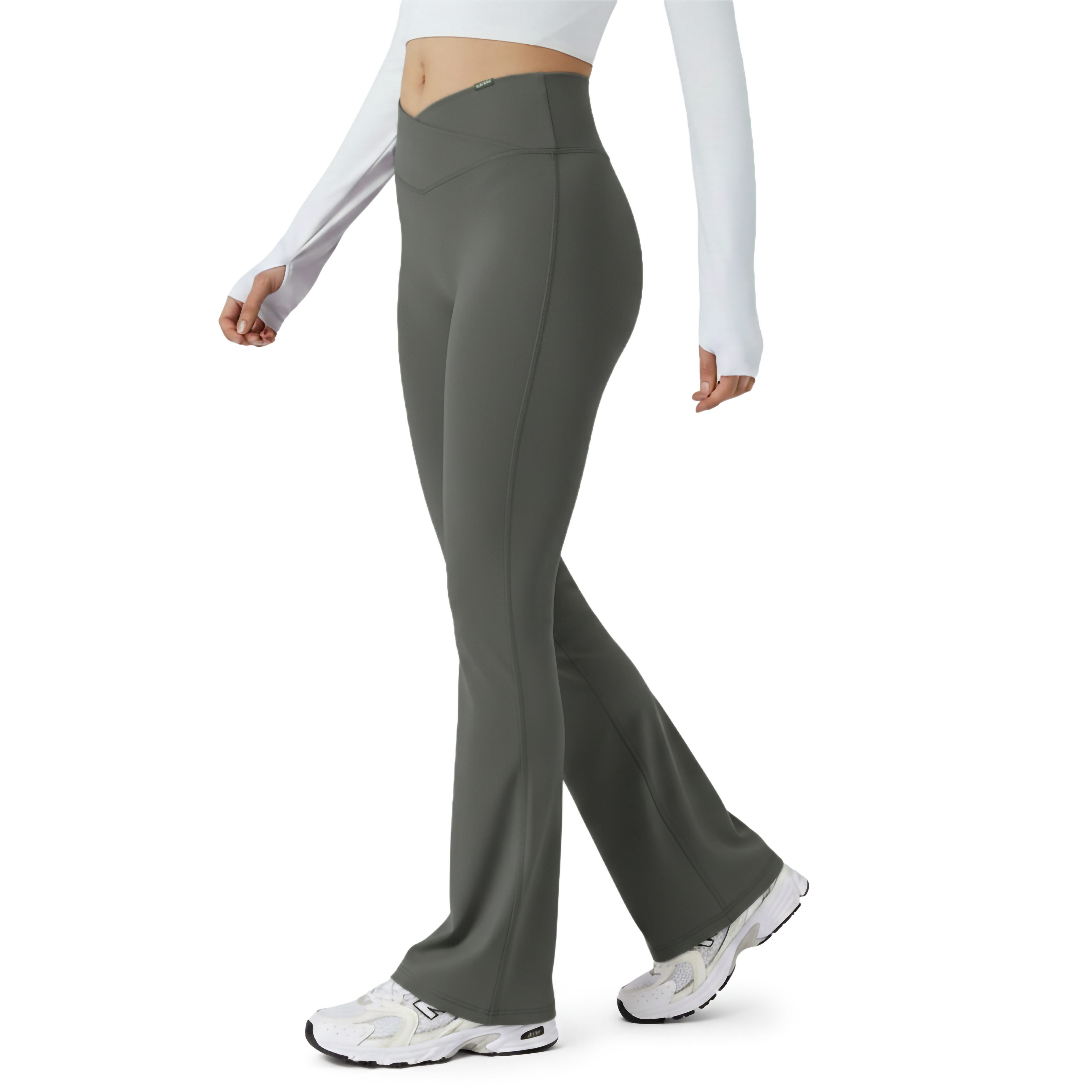 Smilodox Leggings SoftFeel Leonora, Bootcut Yogahose, atmungsaktiv & 4-Wege-Stretch High Waist Freizeithose, weiche Oberfläche, Yoga Pilates Stretching