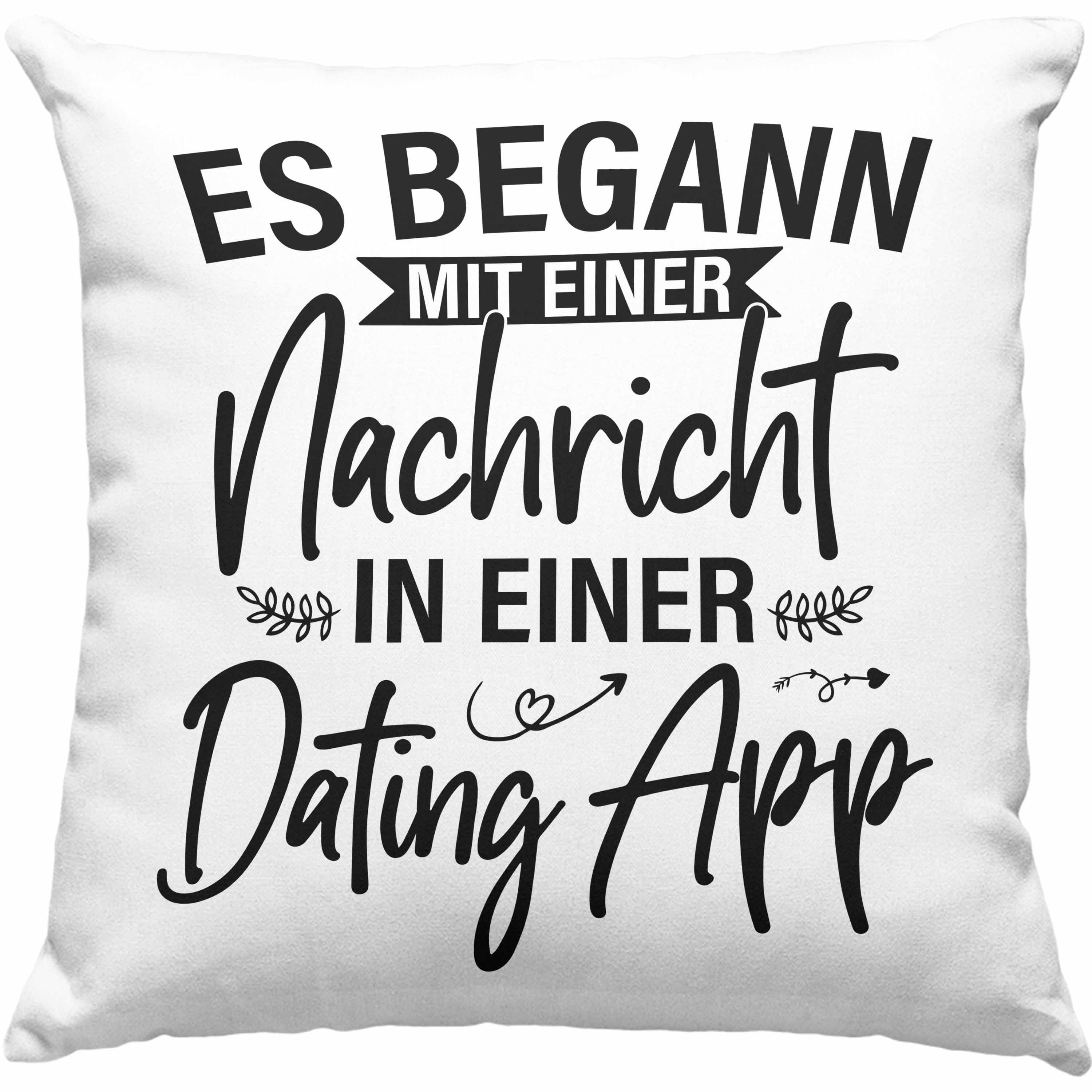 Nachricht App - Trendation Spruch Kissen Begann blau Einer Mit Es Einer Trendation Freund In Freundin Valentinstag Geschenk Dekokissen Dating