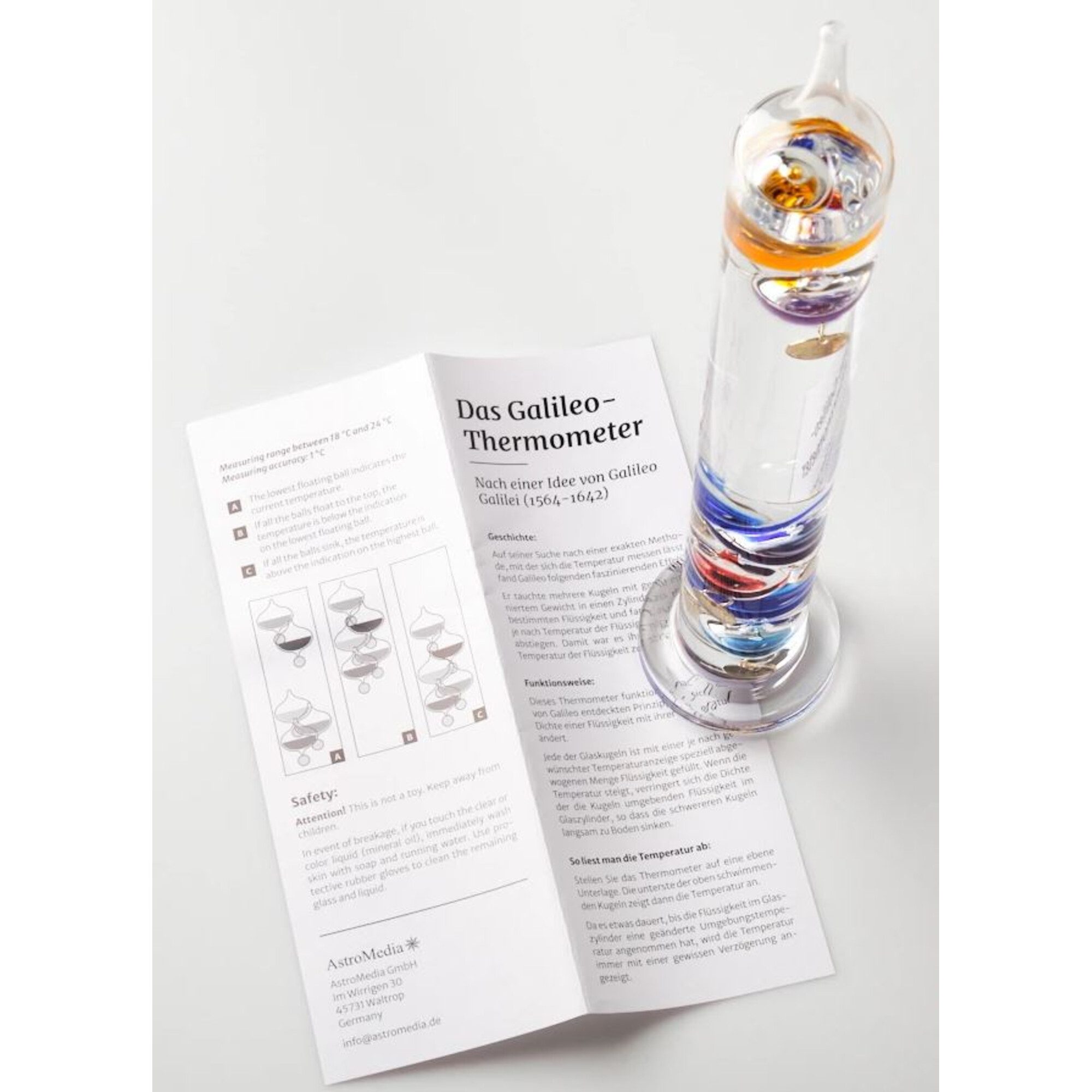 Astromedia AstroMedia Wetterstation Das Galileo-Thermometer Wetterstation – Bild 4 von 5