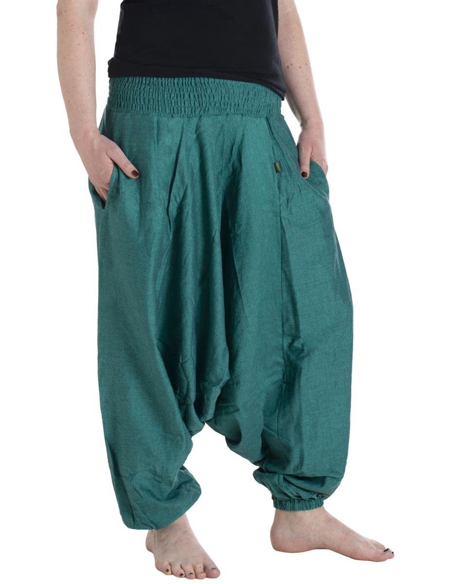Vishes Haremshose Unisex Haremshose Einfarbig Einheitsgröße 34-46 Orientalisch, Yoga, Festival, Hippie Style