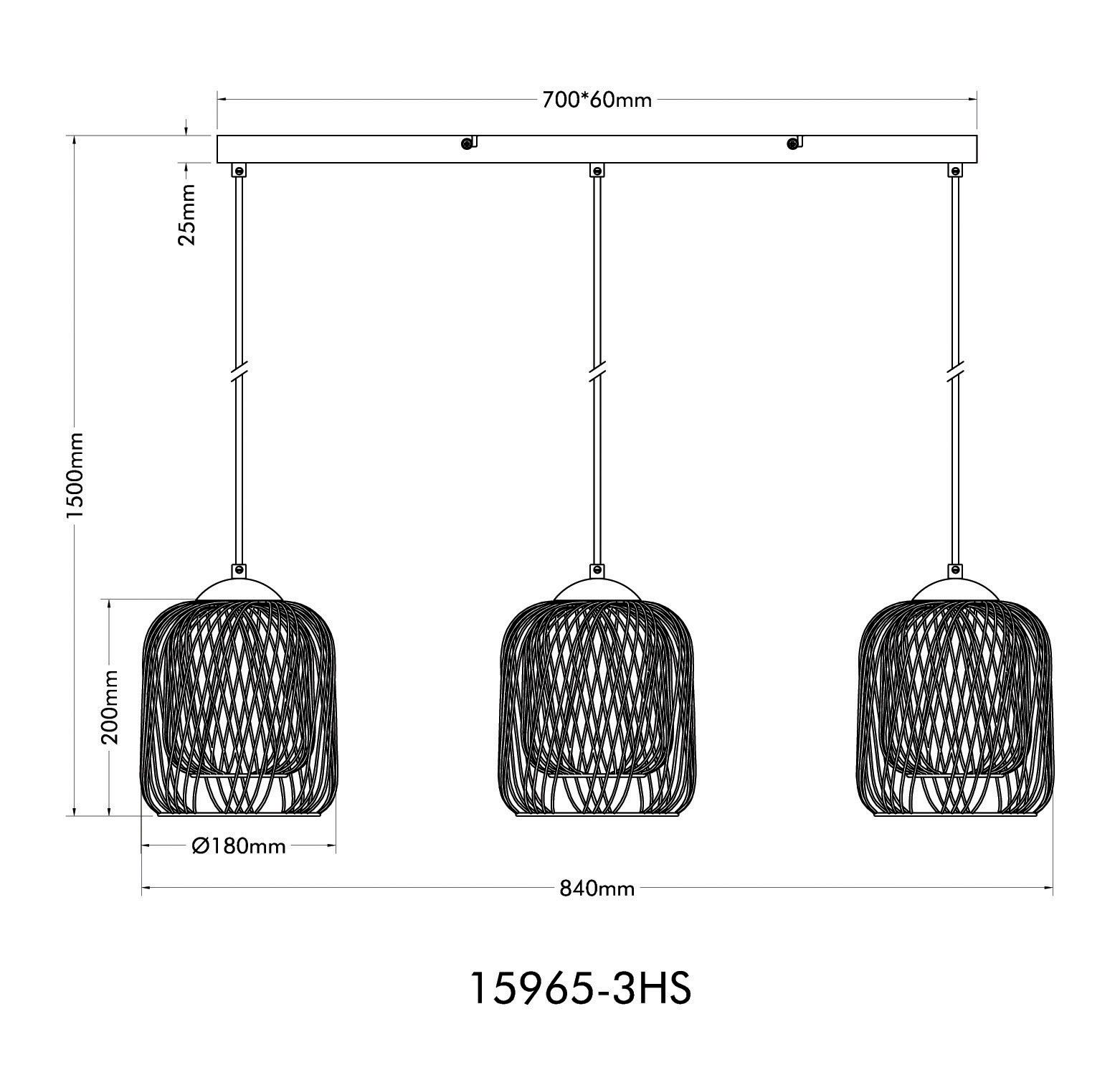 GLOBO LIGHTING Hängeleuchte DICHTI, ohne Leuchtmittel, Hängelampe/Pendelleuchte/Esszimmer/Wohnzimmer/Esstisch