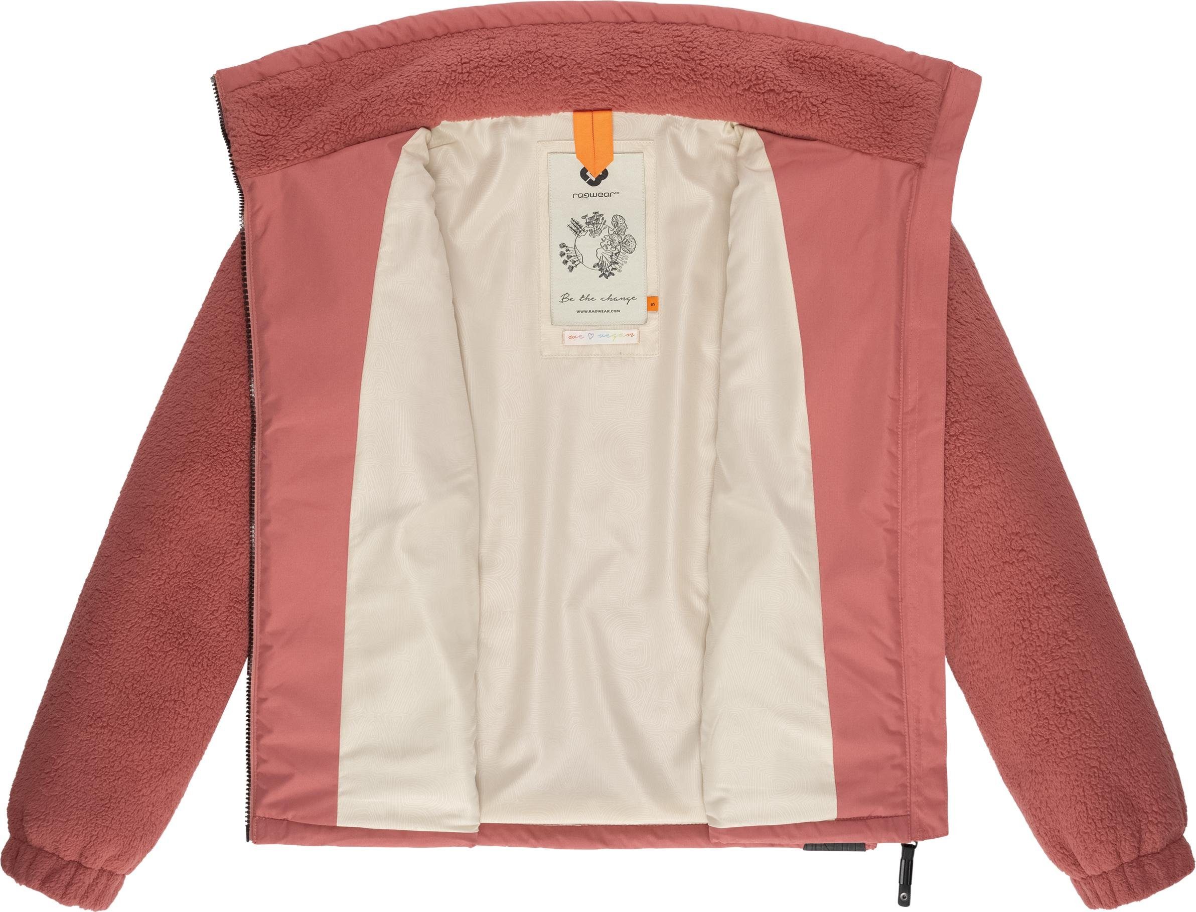 Ragwear Sweatjacke Nordicka Sportliche Kapuzenjacke mit Kunstleder-Elementen