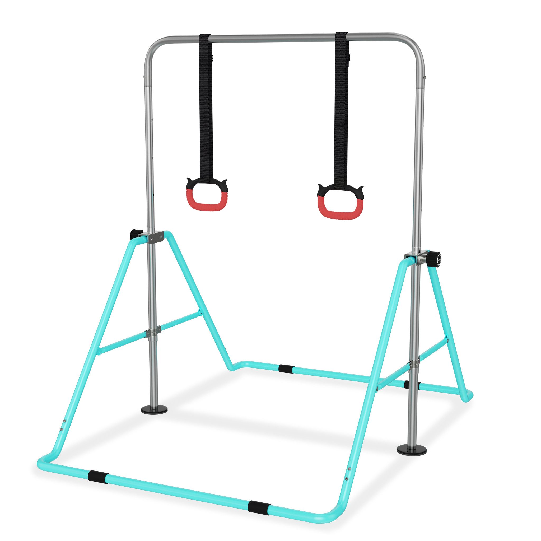 FIVMEN Turnreck Gymnastikstange Kinder Faltbarer, Reckstange Indoor höhenverstellbar, (Stabile Stahlkonstruktion, Erweiterbare Junior-Heimausrüstung Stangen für das Kinderheimtraining)