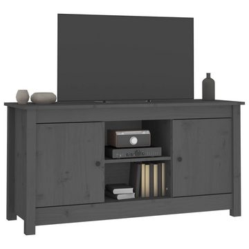 furnicato TV-Schrank Grau 103x36,5x52 cm Massivholz Kiefer