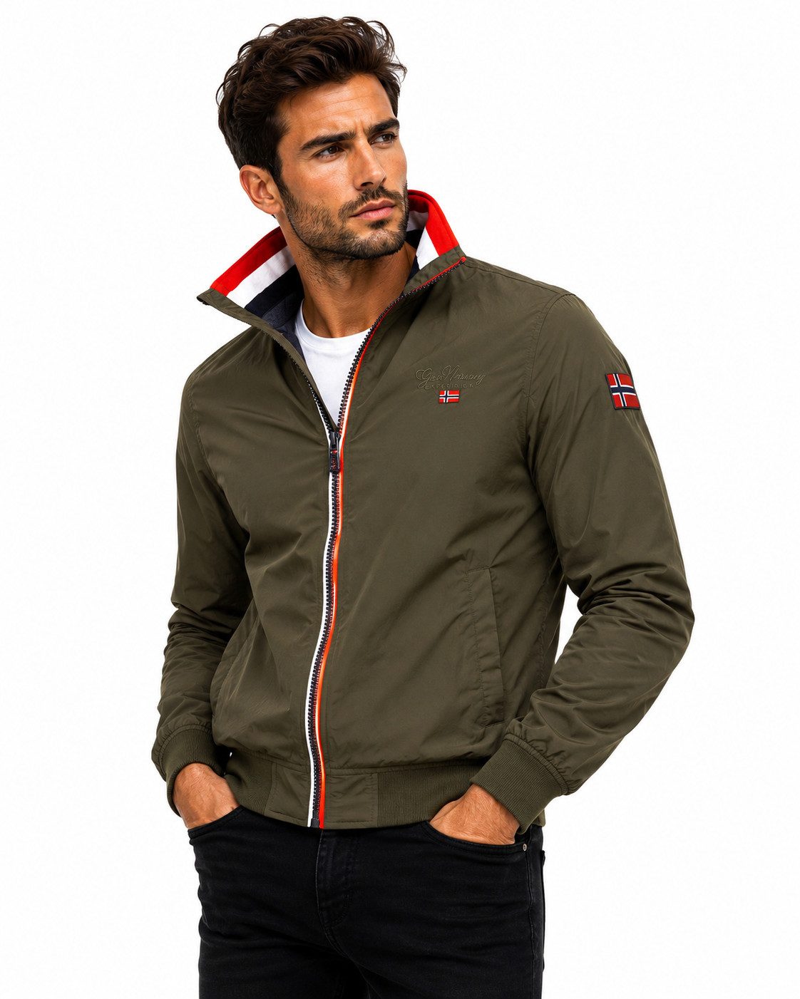 geographical norway Blouson Herren Übergangs Jacke Windbreaker Blouson Wasserabweisend Herbst