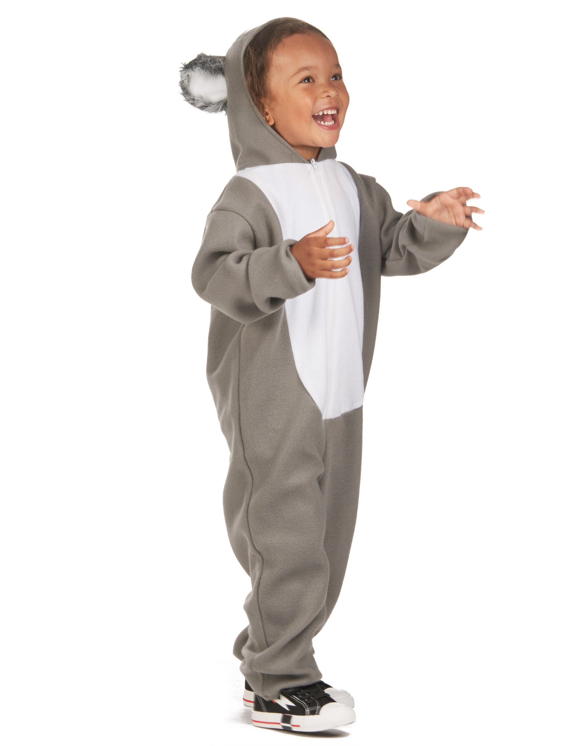 JADEO Kostüm Flauschiges Koala-Kinderkostüm grau-weiß