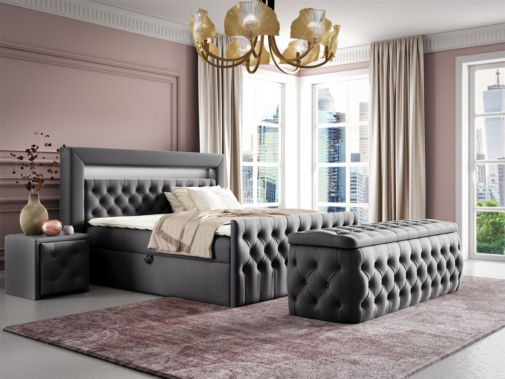 Fun Möbel Boxbett Schlafzimmerbett SEVRA Nr.4 günstig online kaufen
