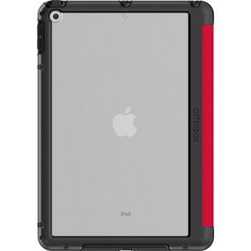 Otterbox Tablet-Hülle Symmetry Folio 25,9 cm (10,2 Zoll), [Apple iPad 10.2 Hülle (9. Generation / 8. Generation / 7. Generation - 2021 / 2020 / 2019), Apple Pencil Halterung, iPad Case mit transparenter Rückseite & Standfunktion, Mikrofaser Innenfutter] - rot