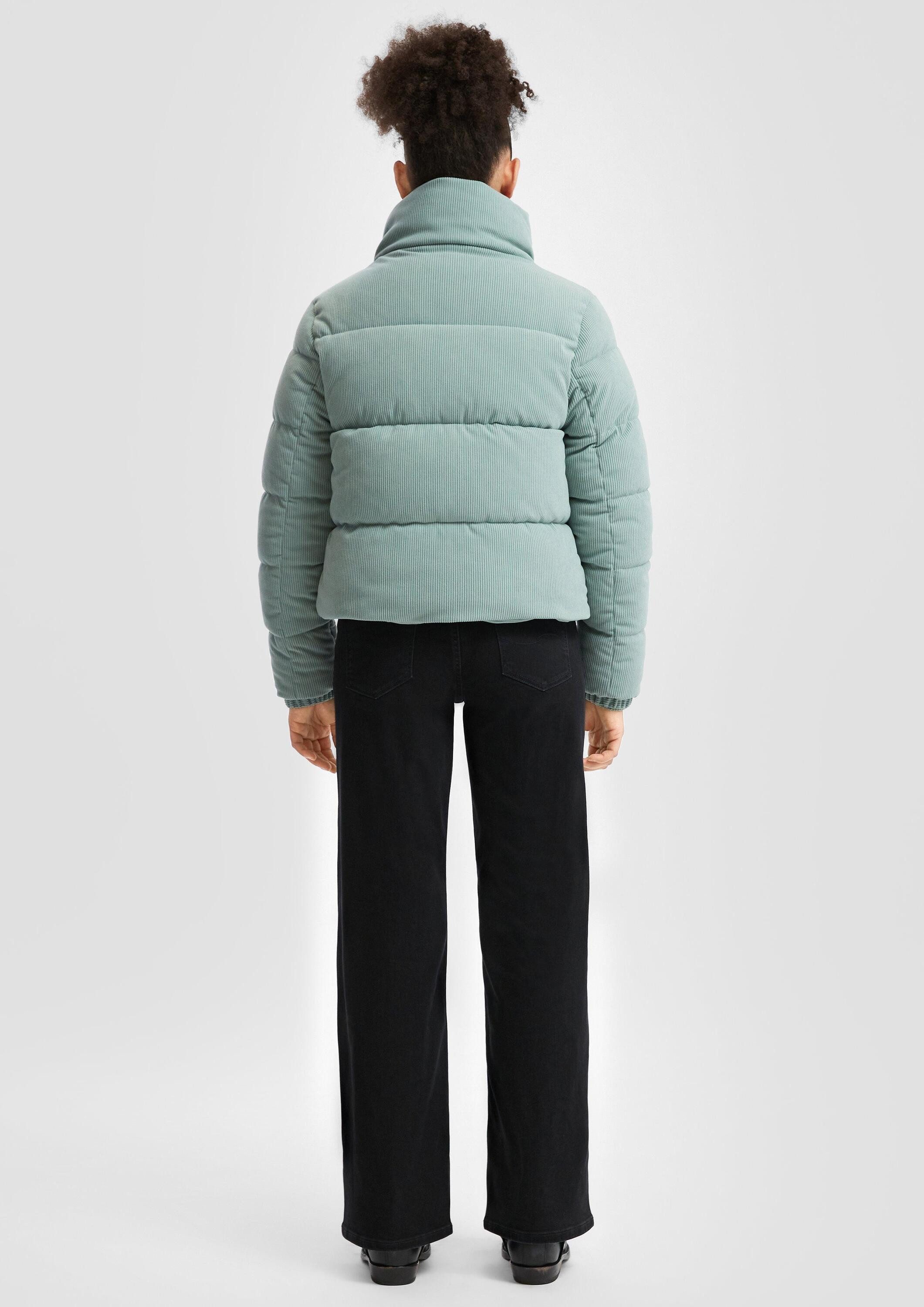 QS Winterjacke Outdoor-Jacke Wattierte Cordjacke