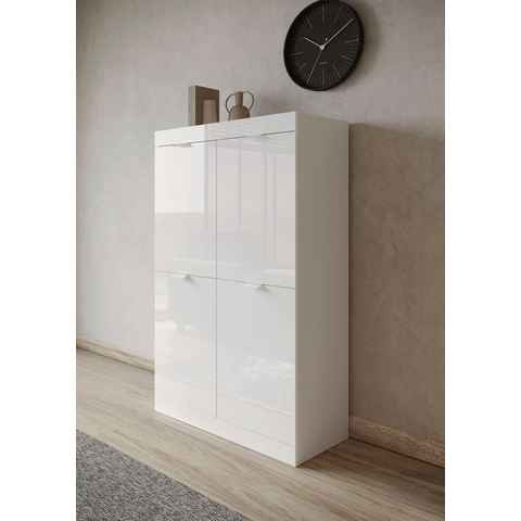 INOSIGN Highboard Slim, Breite 91 cm, weiß Hochglanz Lack