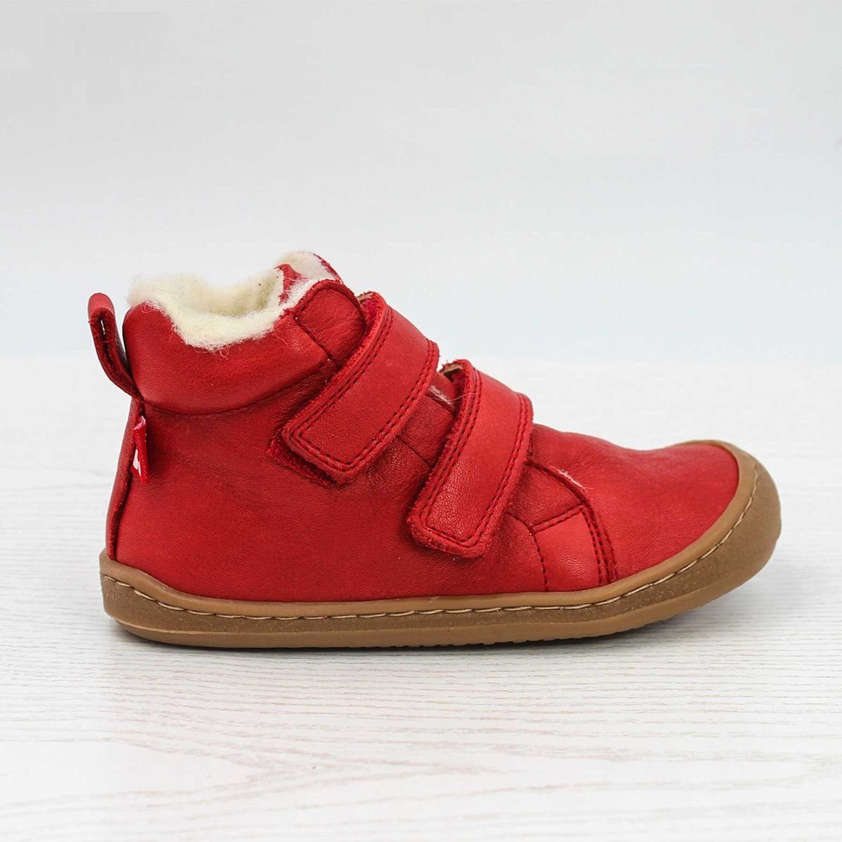 POLOLO Barfuß Winterstiefel für Kinder, bequemer Winterstiefel gefüttert mit Bio Wolle