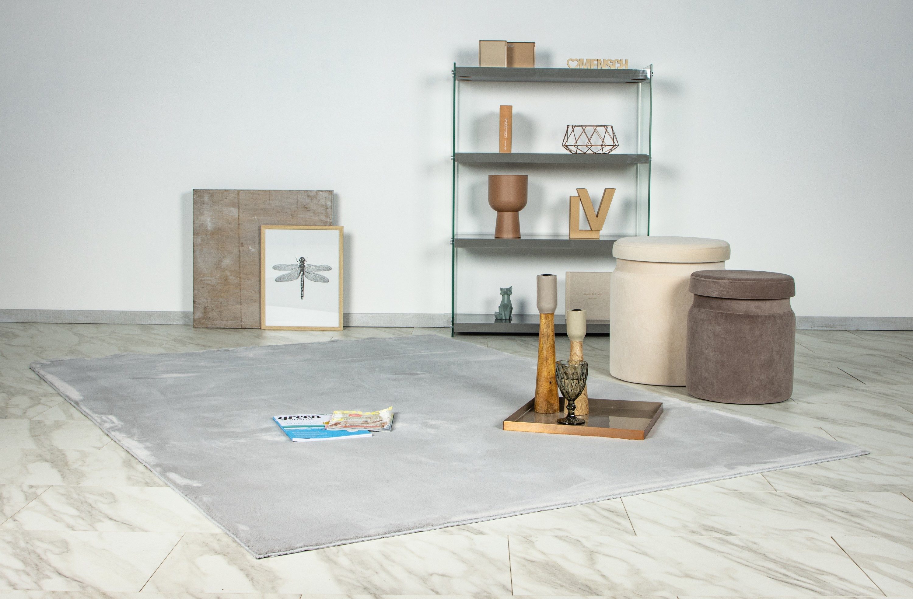 Kayoom Teppich Surfacer 225, rechteckig, Höhe: 12 mm, weicher Kurzflor, Wohnzimmer