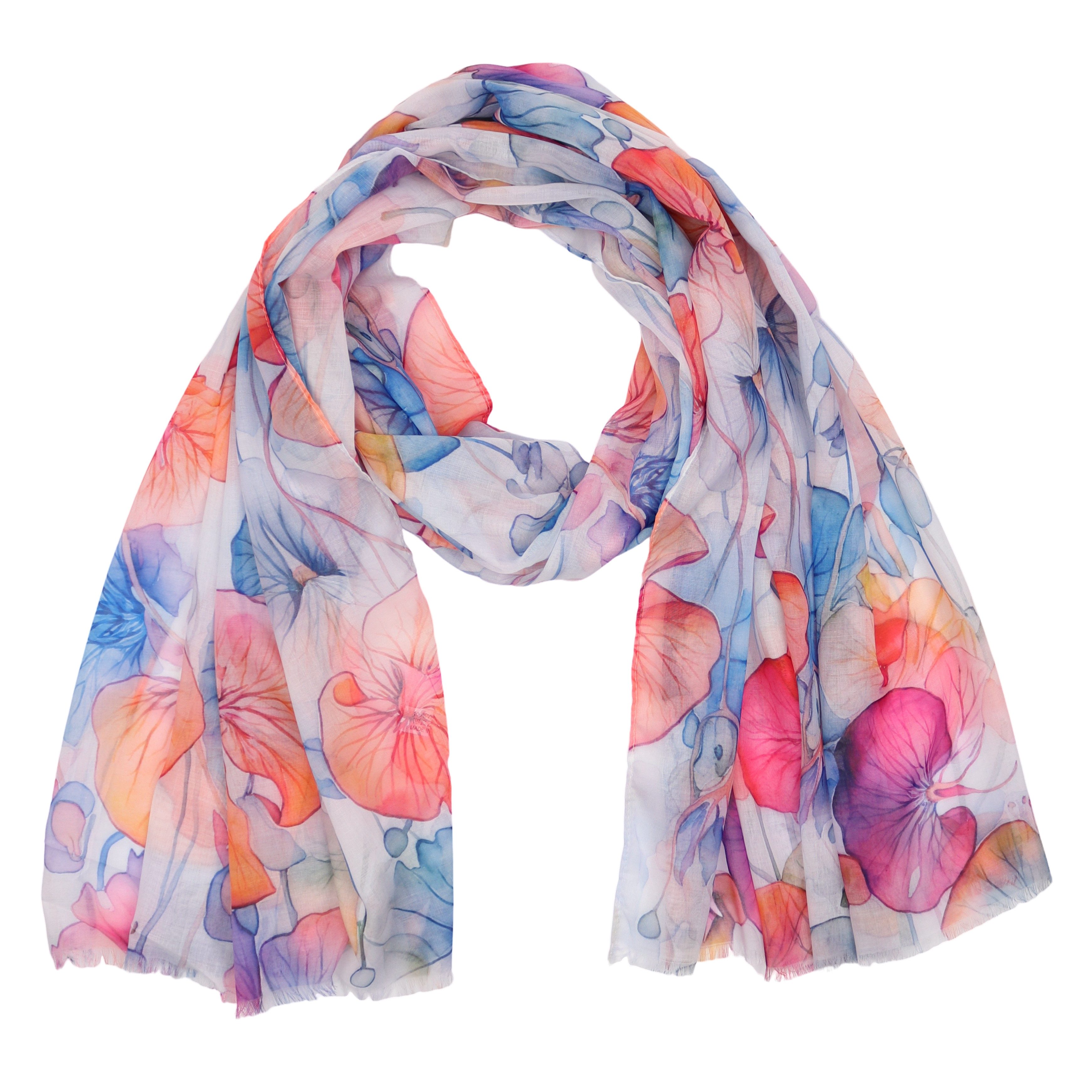 MIRROSI Modeschal Weicher & Leicht Großes Schal, ca.75x180cm, Lotus Print, (aus 100% Viskose, Atemberaubende Designs), Damen Halstuch Stola ideal für Frühling, Sommer und Herbst