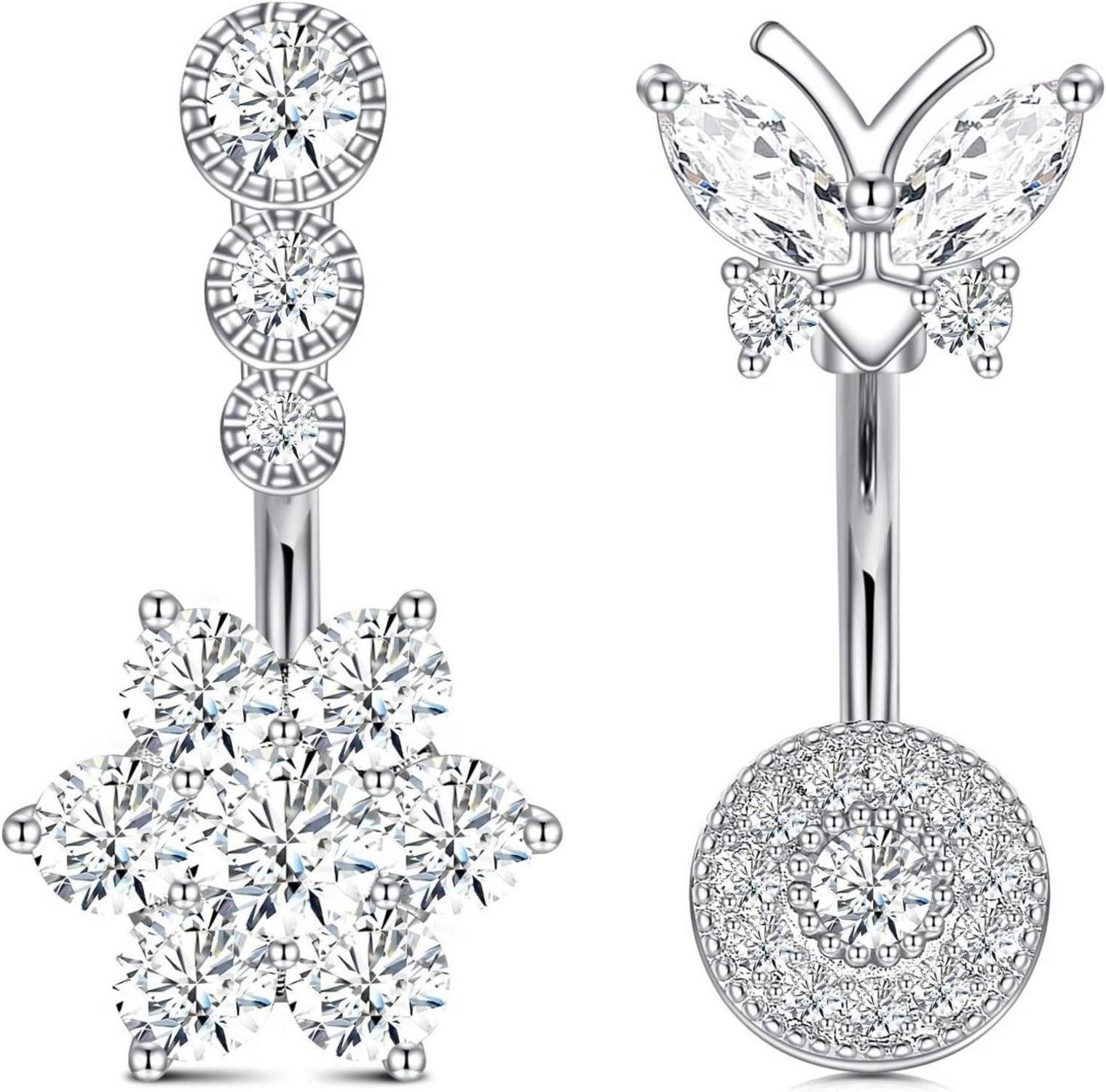 vcmart Bauchnabelpiercing 2stk Bauchnabelpiercing Herz 10mm günstig online kaufen