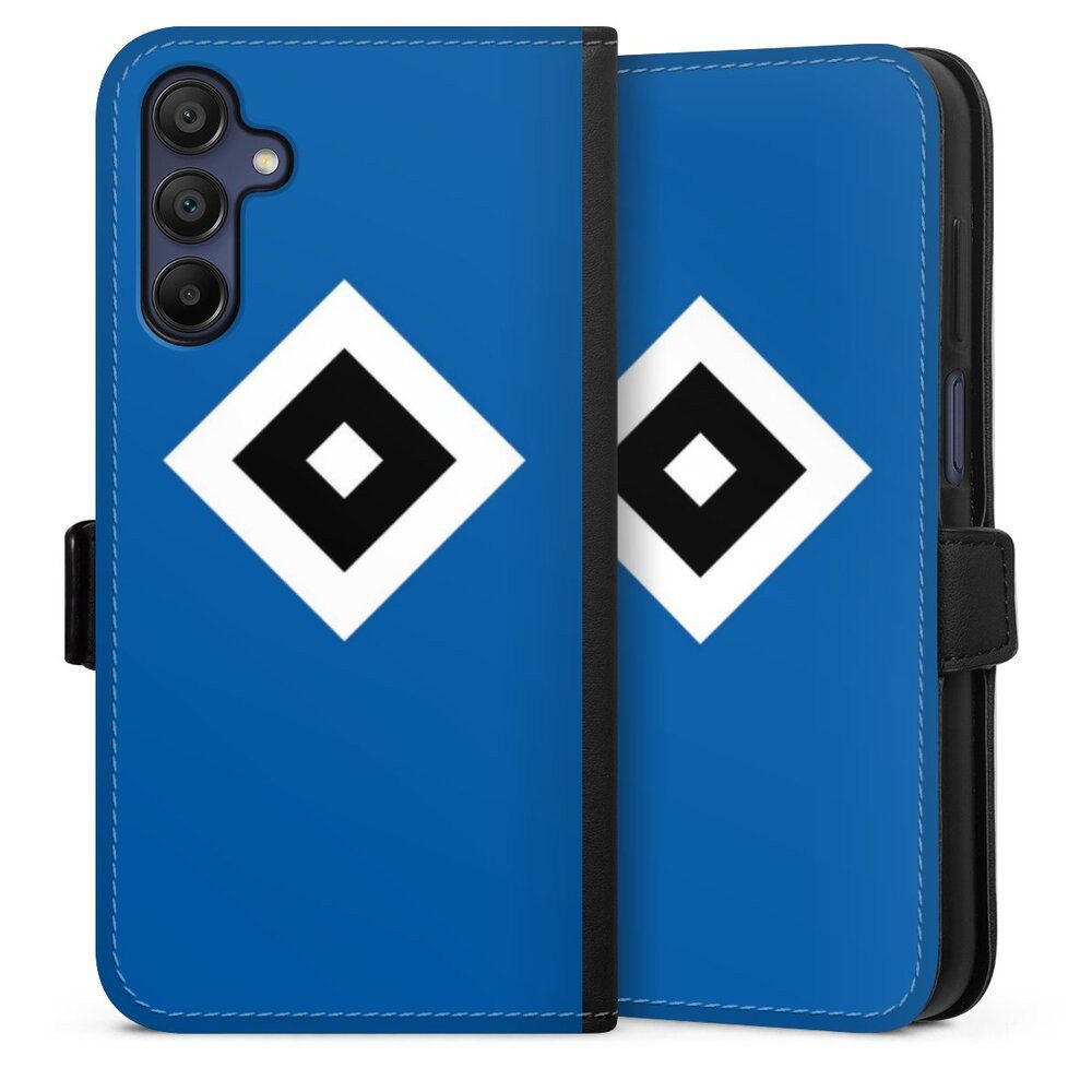 DeinDesign Handyhülle HSV Logo Hamburger SV HSV Blau, Samsung Galaxy A15 5G Hülle Handy Flip Case Wallet Cover