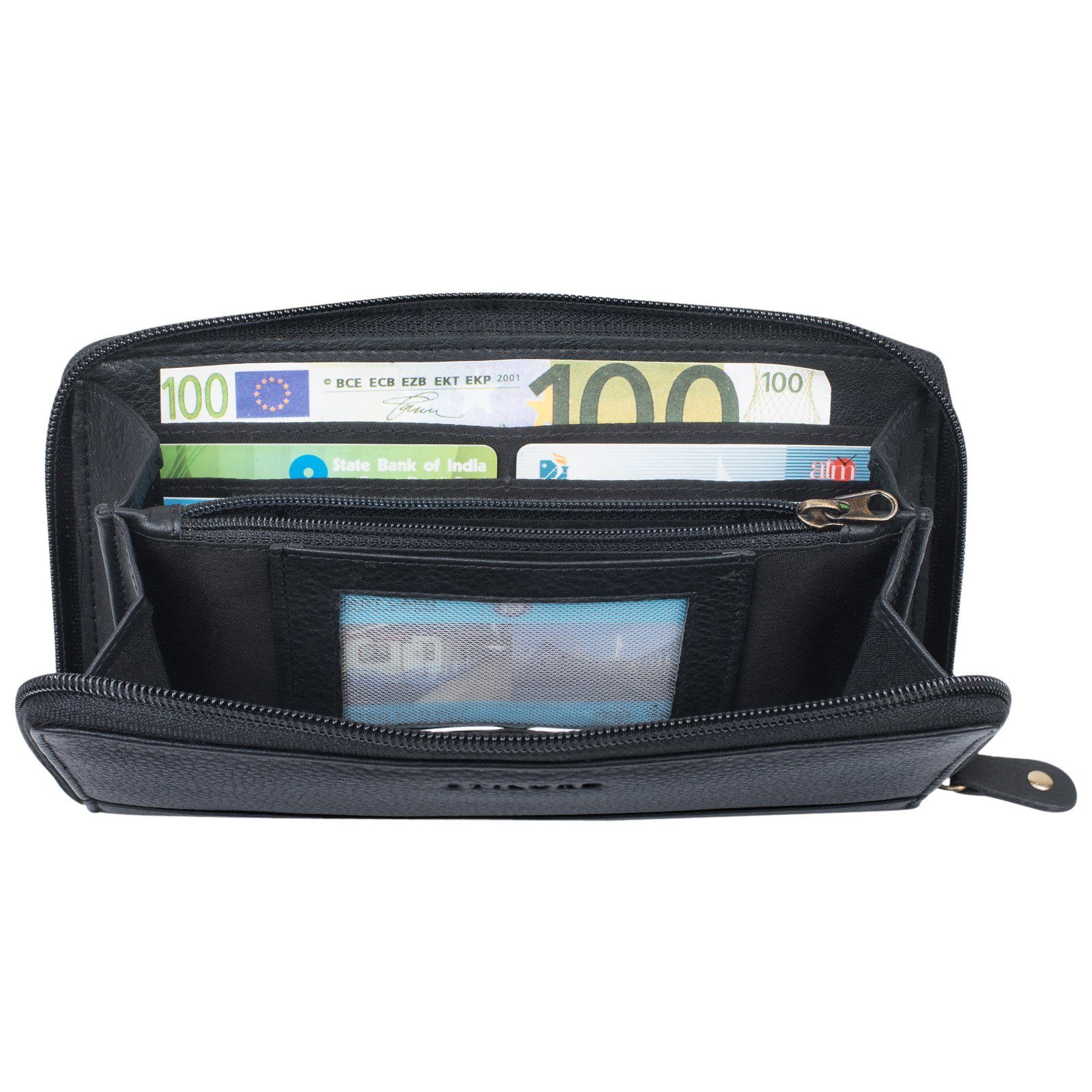 "Saskia" STILORD Portemonnaie Schutz mit Geldbörse RFID schwarz Damen