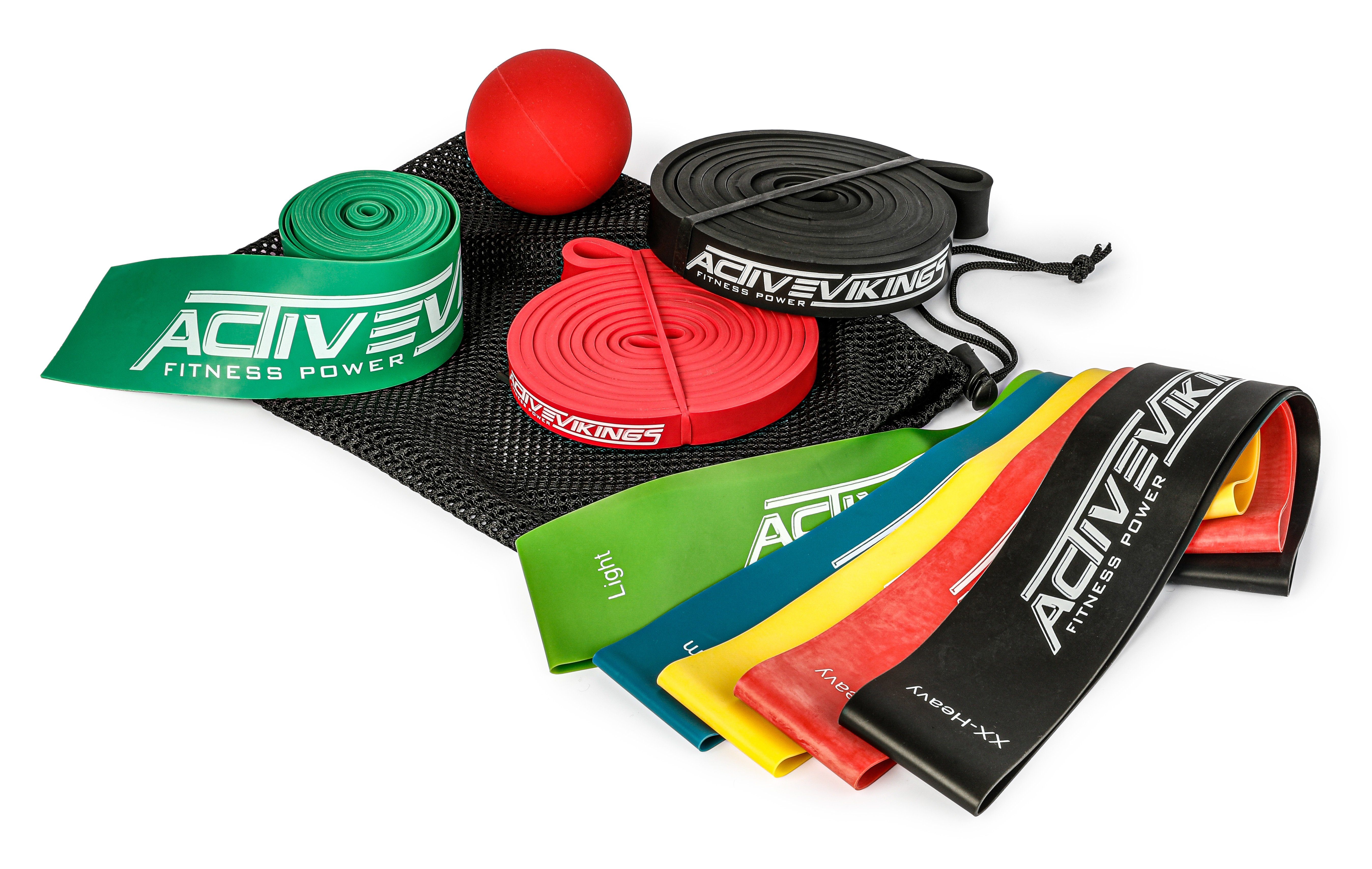 ActiveVikings Fitnesstraining ideal ActiveVikings® Gymnastikband - Set für Mobility