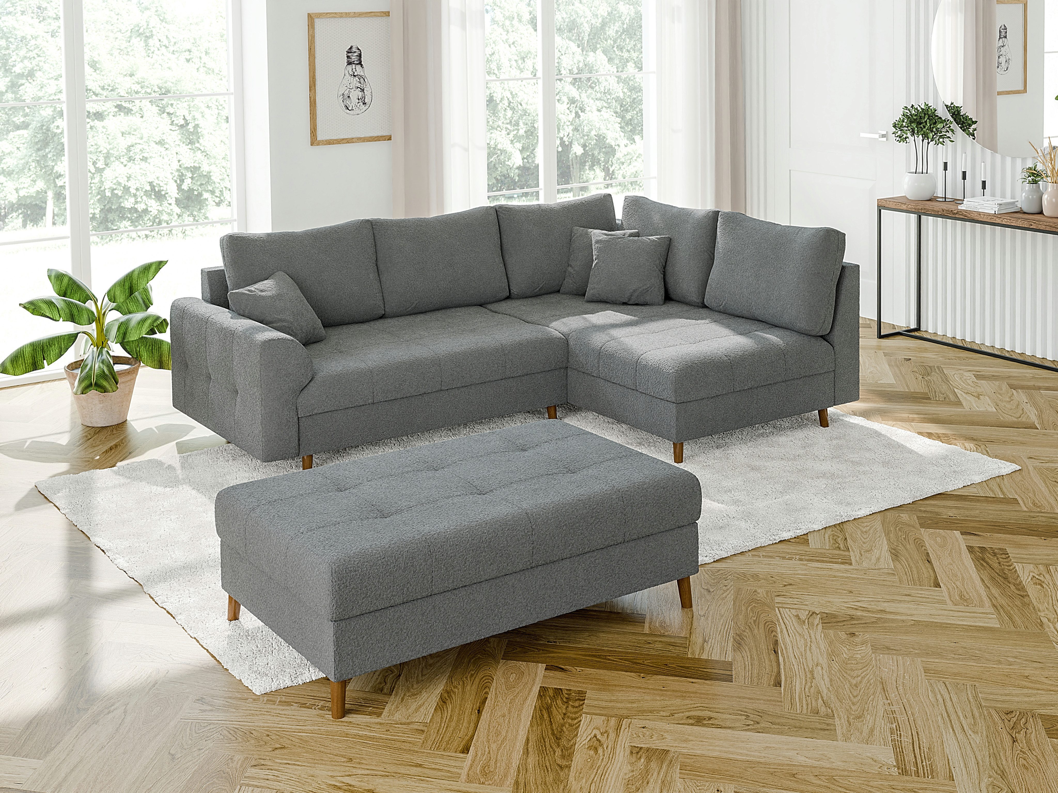 S-Style Möbel Ecksofa Leif mit Schlaffunktion günstig online kaufen