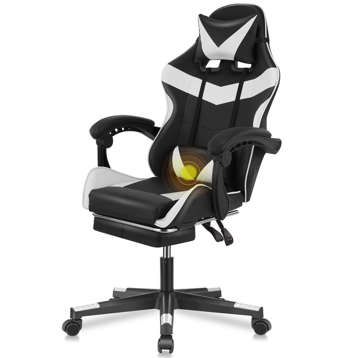 LOVONLIVE Gaming-Stuhl Ergonomischer Schreibtischstuhl mit Fußstütze, günstig online kaufen