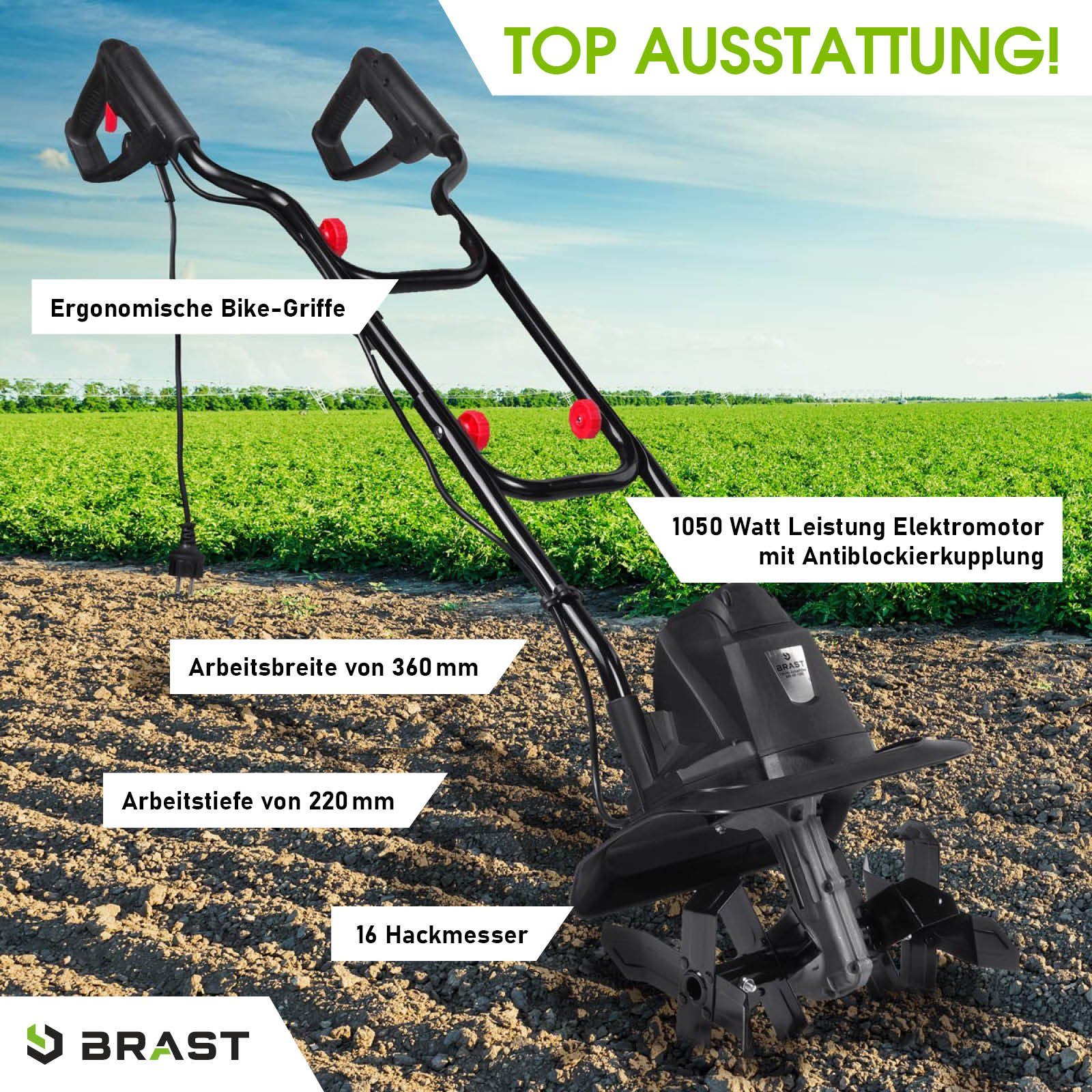 BRAST Elektromotorhacke Gartenfräse Kultivator Ackerfräse 1200-1500 günstig online kaufen