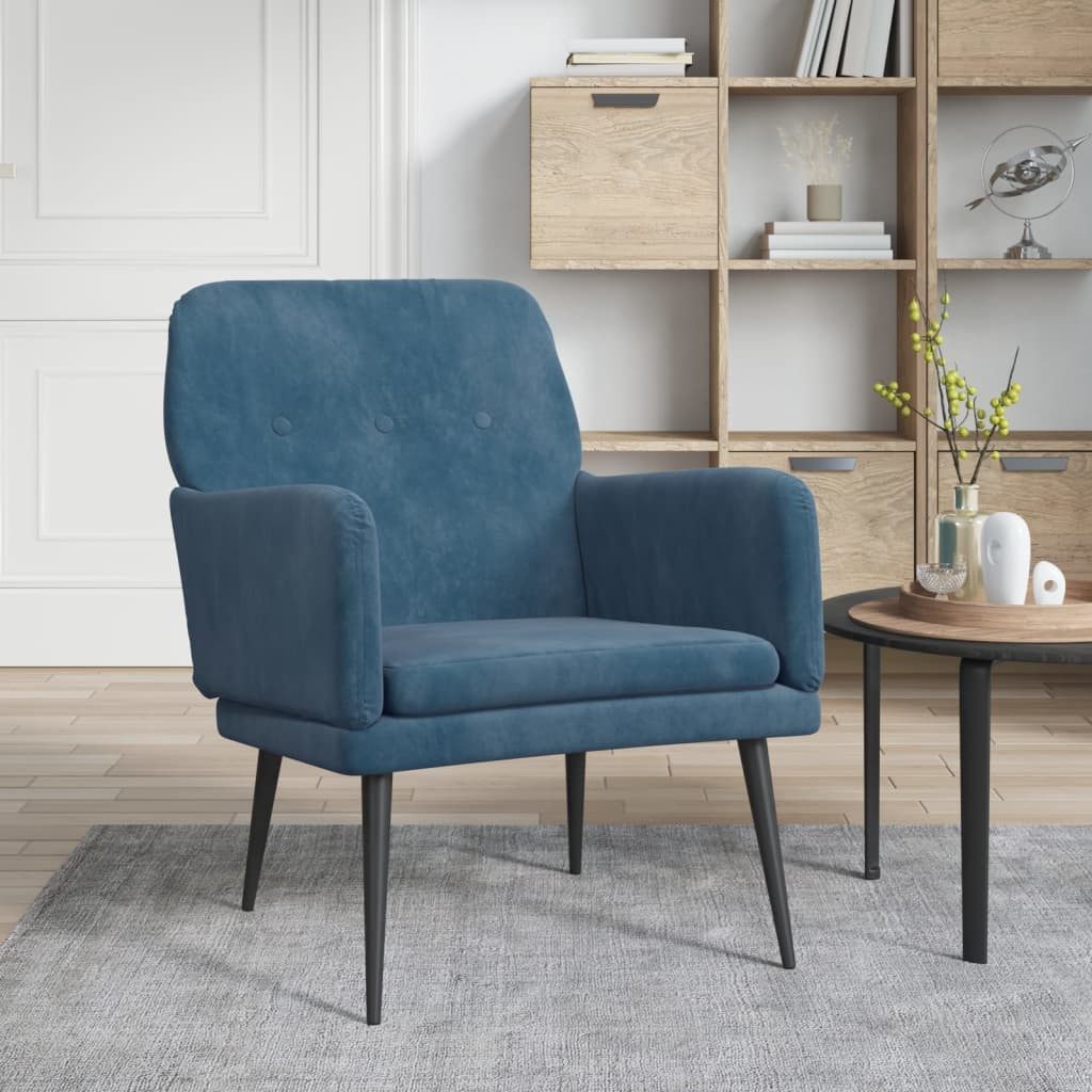 vidaXL Sessel, Loungesessel Blau 62x79x79 cm günstig online kaufen