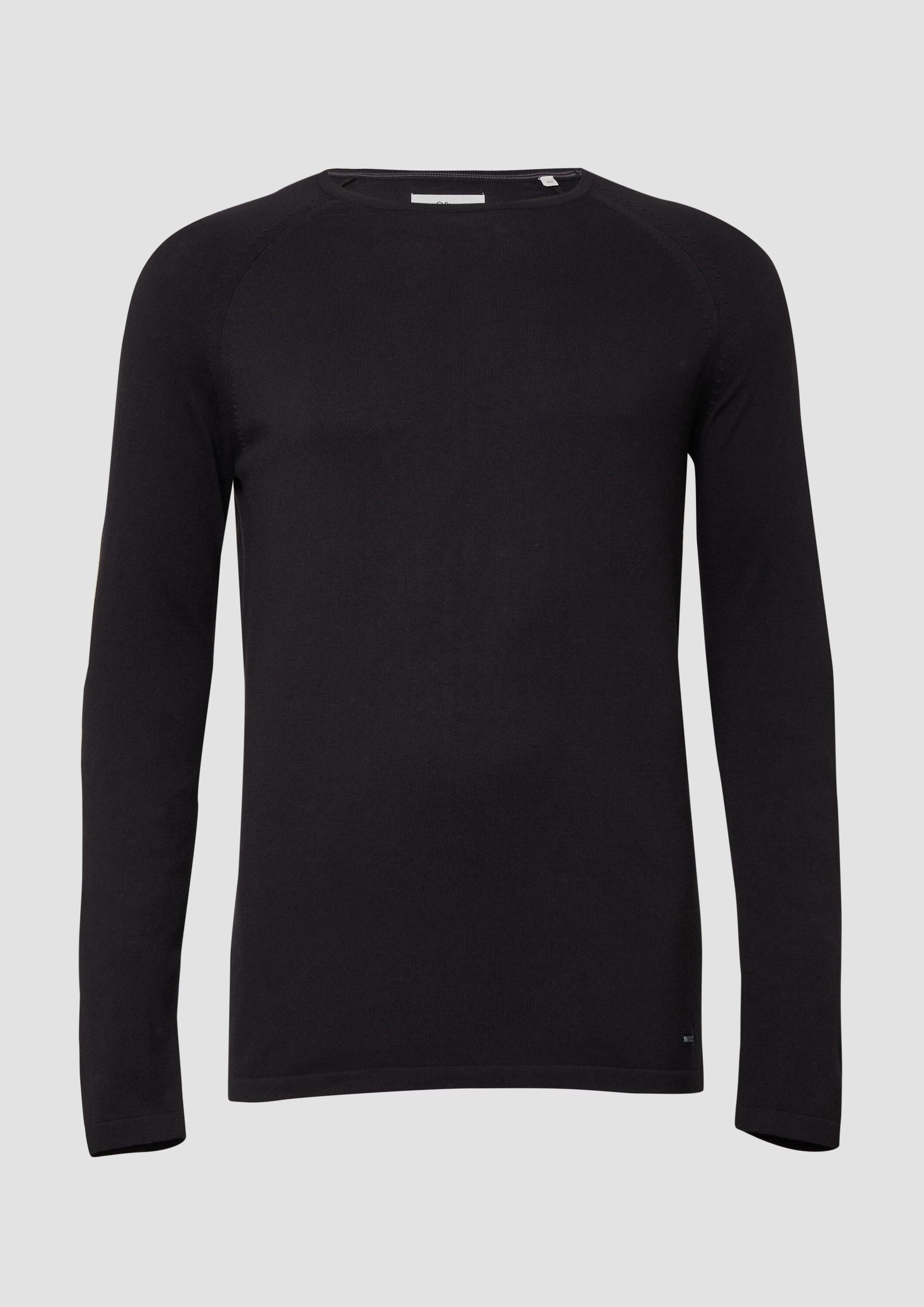 s.Oliver Longpullover Strickpullover Raglanpullover aus reiner Baumwolle