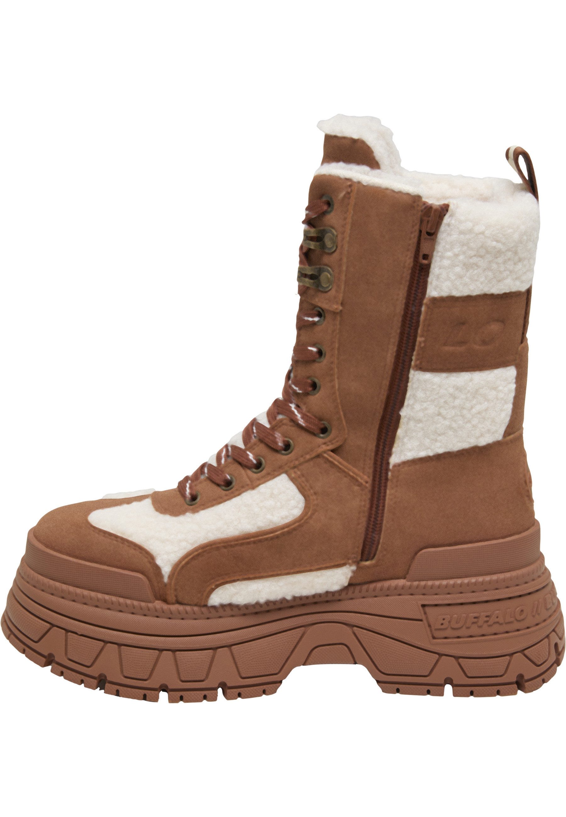 Buffalo Buffalo FUSION COM HI WARM - VEGAN NUBUCK/FUR Stiefel