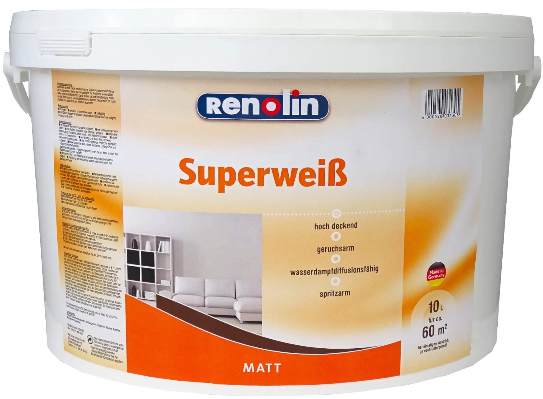 Wilckens Farben Wand- und Deckenfarbe Renolin Superweiß