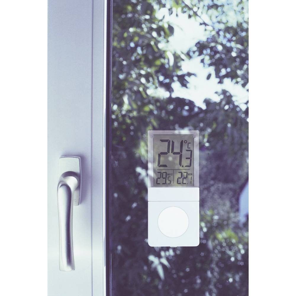 TFA Dostmann Fensterthermometer Digitales Fenster-Thermometer 30.1030